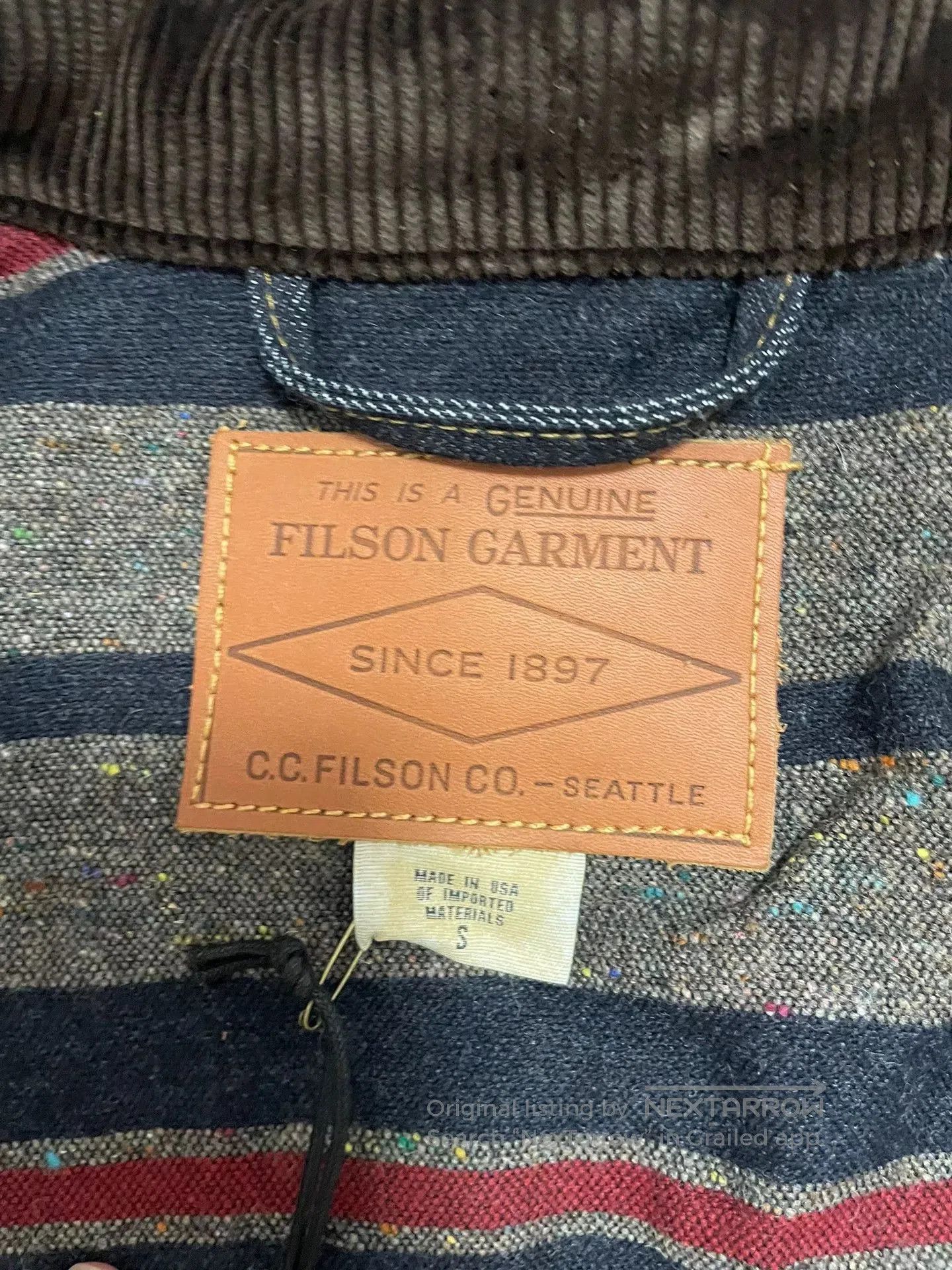 Filson Filson Men's Lined Denim Cruiser. Size US XS / EU 42 / 0 - 8 Thumbnail