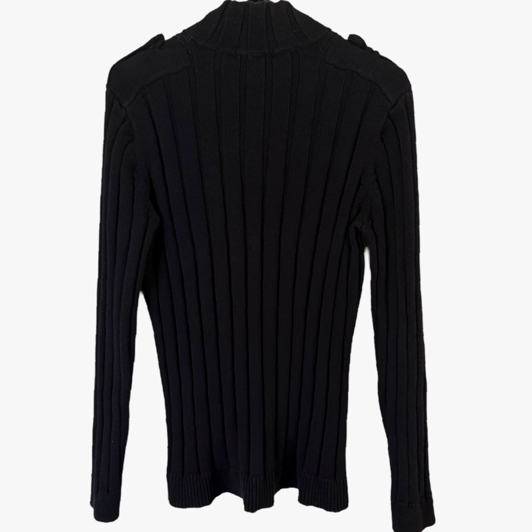 Vintage VINTAGE INC International Concepts Henley Sweater Women's Medium Black Knit Long Sleeve Casual Winter Size M / US 6-8 / IT 42-44 - 4 Thumbnail