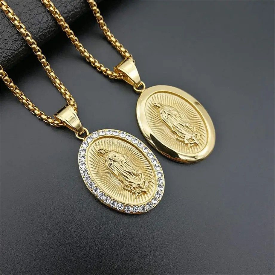 Jewelry × Vintage Virgin Mary pendant necklace stainless steel Size ONE SIZE - 1 Thumbnail