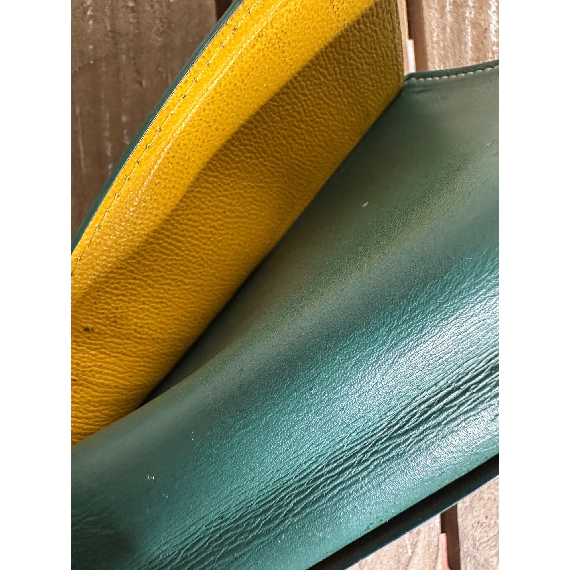 Goyard Green Goyardine Bi Fold Wallet