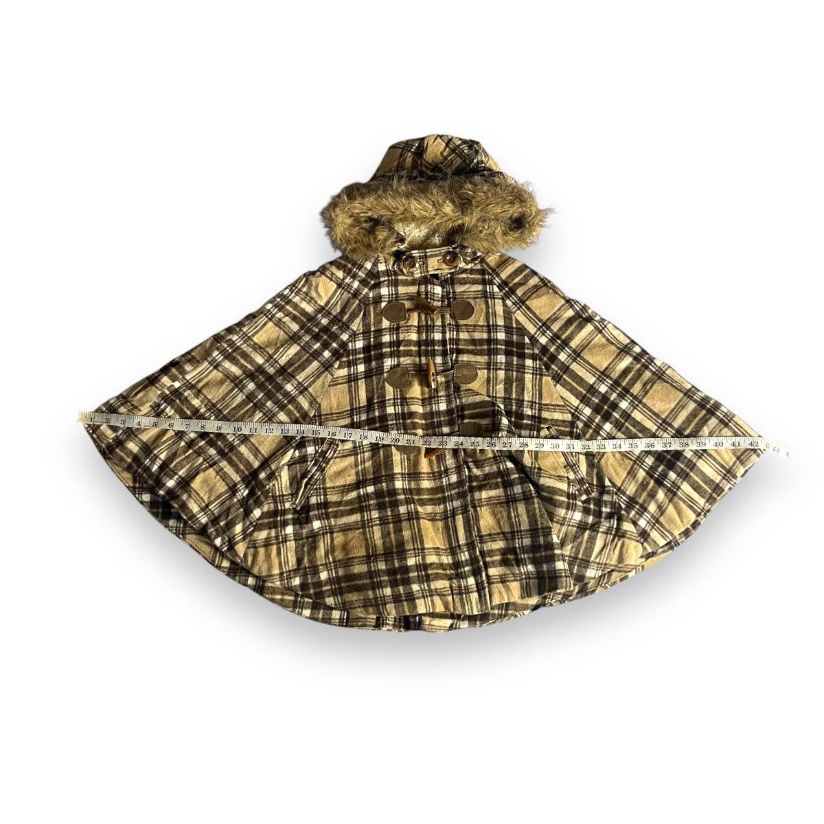 If Six Was Nine 🇯🇵 SKY BOMBER WOOL LINED FLEECE FUR HOODIE DUFFLE PONCHO Size US L / EU 52-54 / 3 - 12 Thumbnail