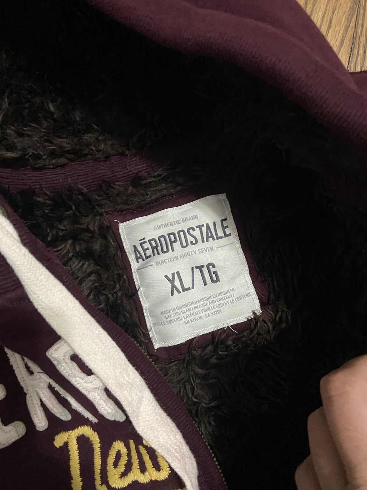 Aeropostale Aeropostale fur lined zip up hoodie Size US XL / EU 56 / 4 - 4 Thumbnail
