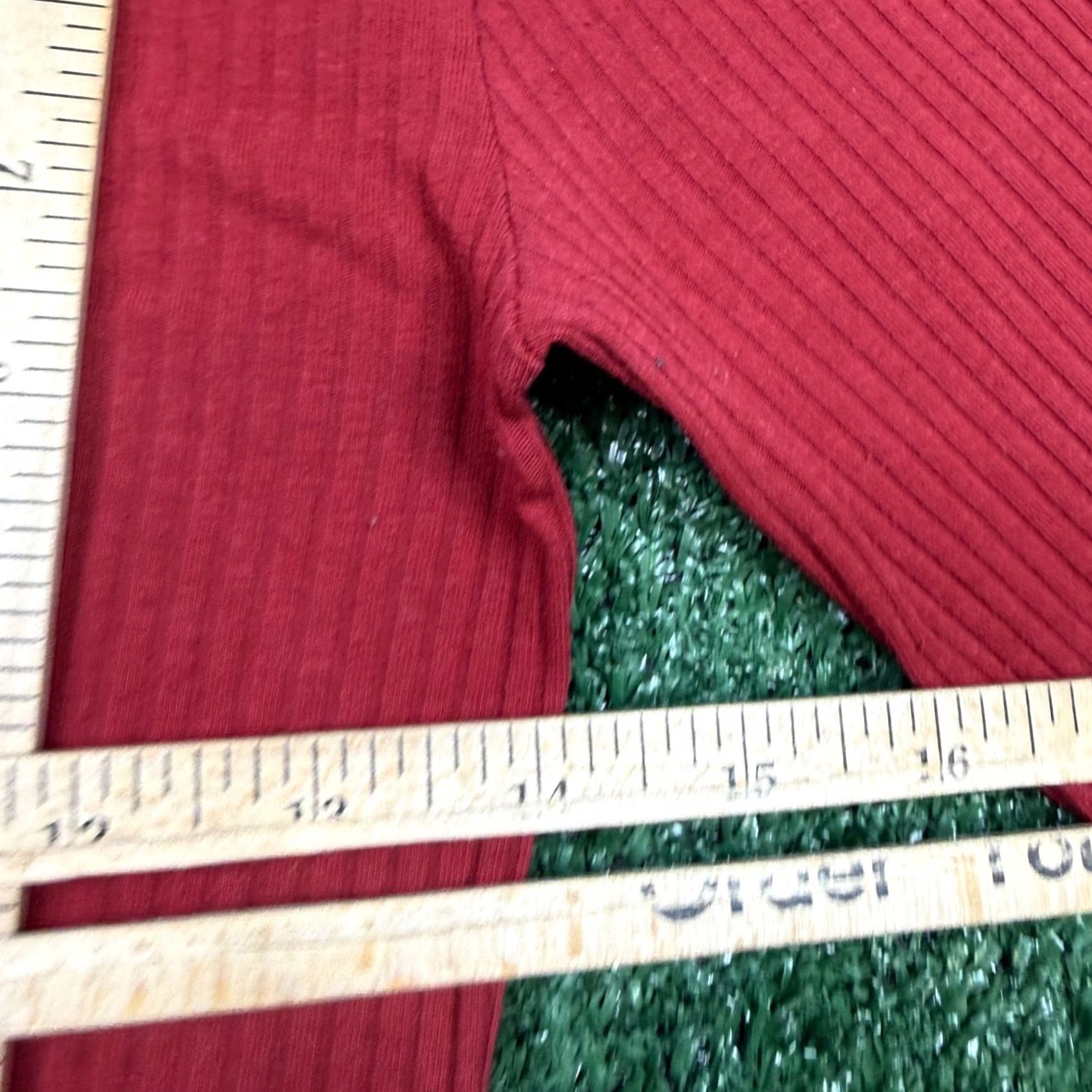 Abercrombie & Fitch Abercrombie & Fitch Shirt Women S Red Long Sleeve Henley Vintage Y2K Classic Cotton Knit Modern Casual Top Size S / US 4 / IT 40 - 7 Thumbnail