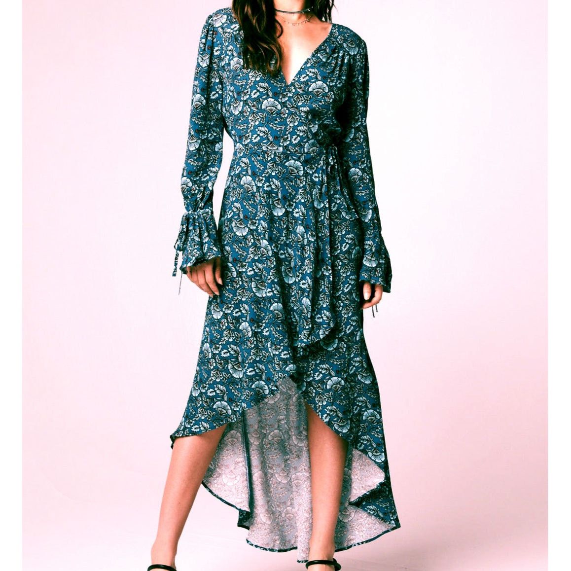 Other NWT Band of the Free Floral Wrap Maxi Dress Sz. S [4-6] Size S / US 4 / IT 40 - 4 Thumbnail