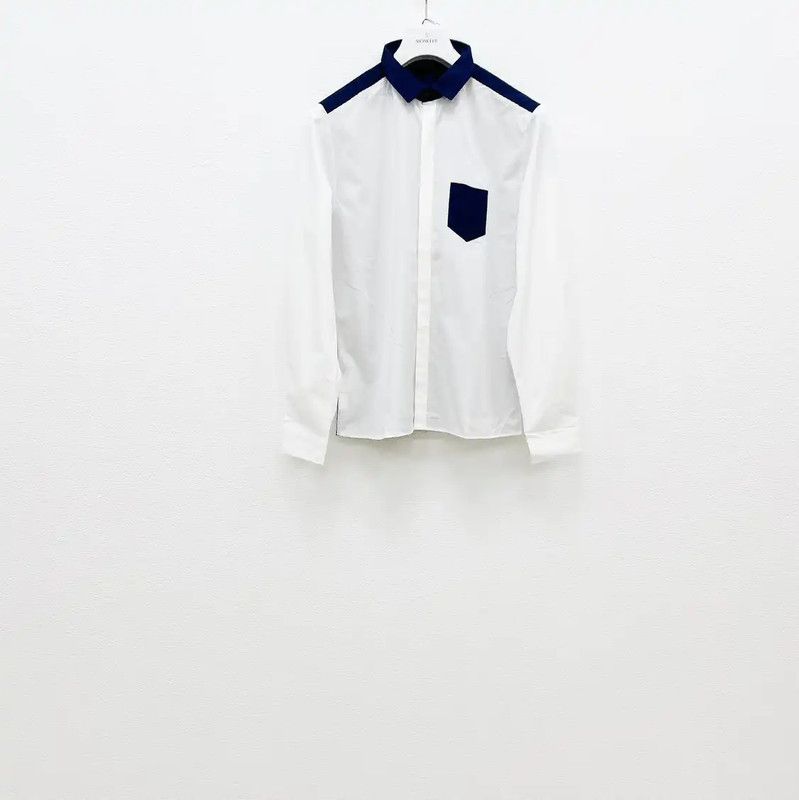 Neil Barrett Neil Barrett White Long Sleeve Shirt for Men 0089 Size US S / EU 44-46 / 1 - 1 Thumbnail