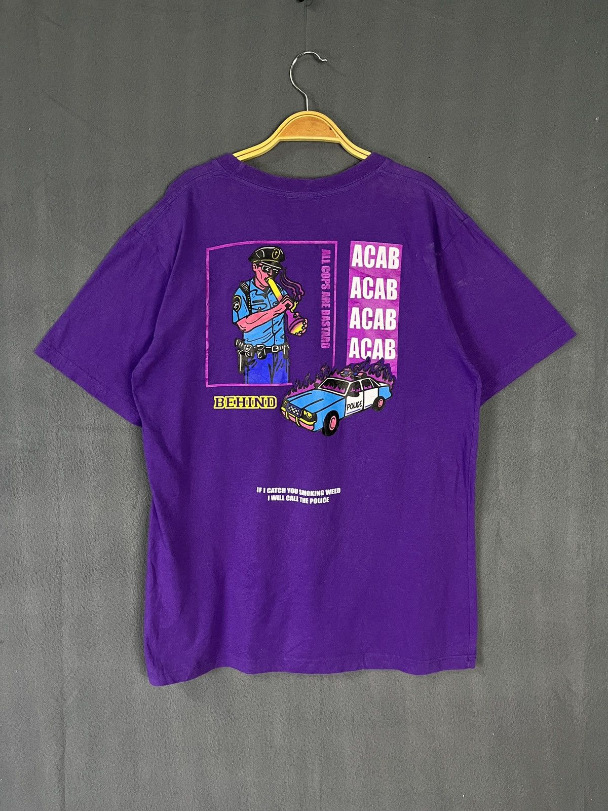 Other ‘All Cops Are Bastard’ Police Smoking Weed Tee Size US M / EU 48-50 / 2 - 1 Thumbnail