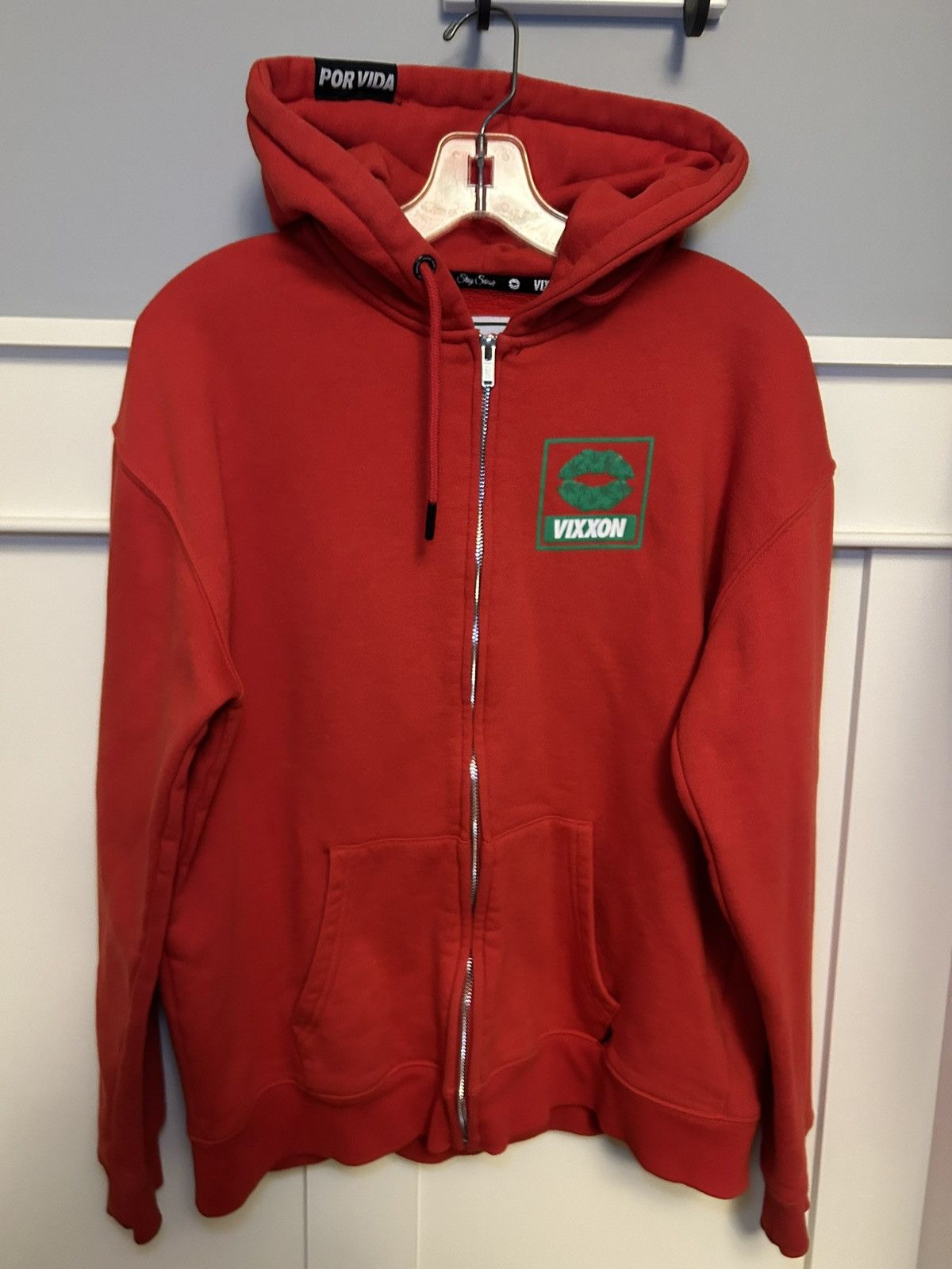 Vintage Vintage Vixxon marijuana lipstick lip stain zip-up hoodie Size US L / EU 52-54 / 3 - 2 Thumbnail