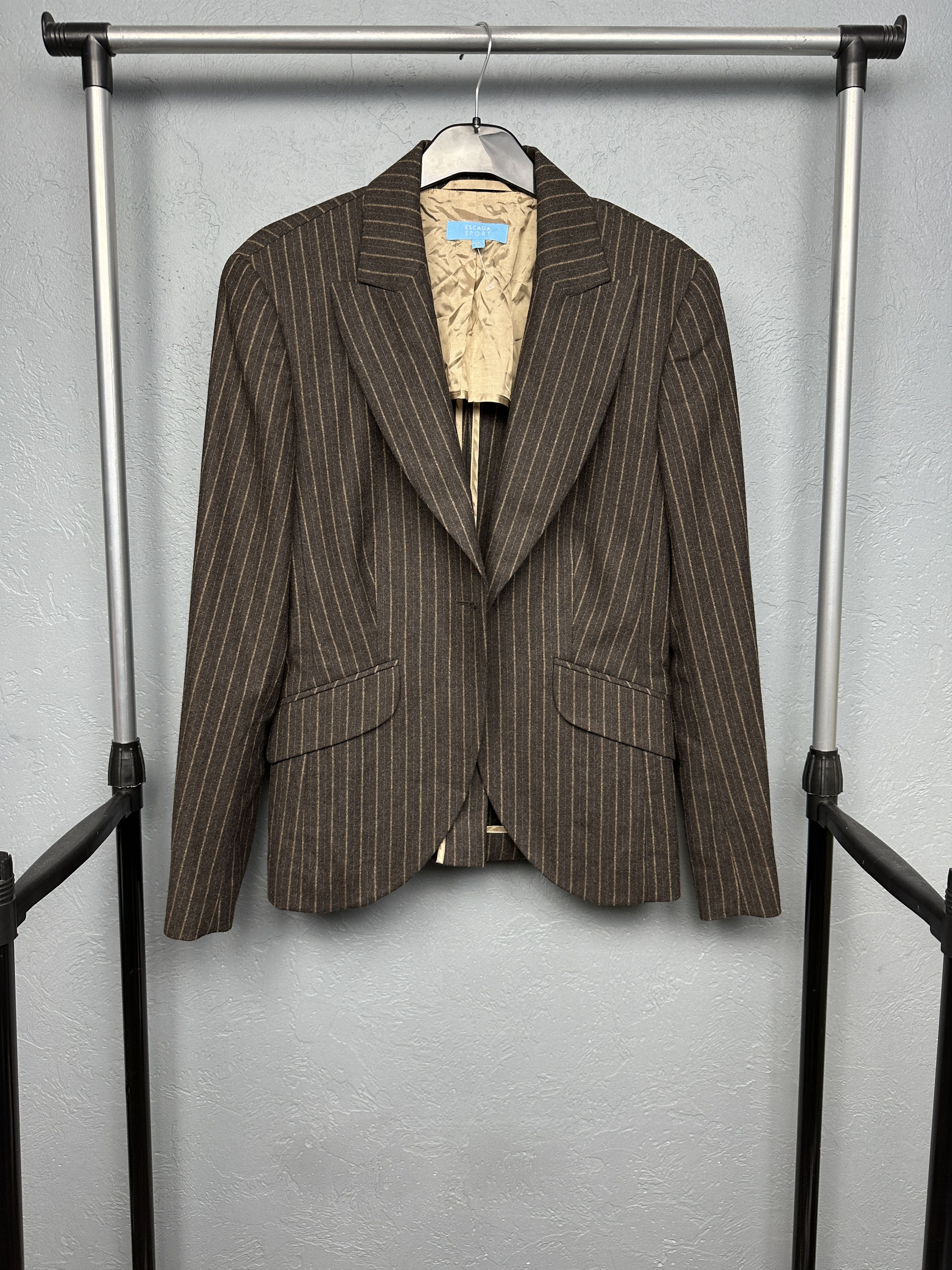 Escada Sport Escada Sport Womens Wool Striped Blazer Jacket Size S / US 4 / IT 40 - 1 Thumbnail