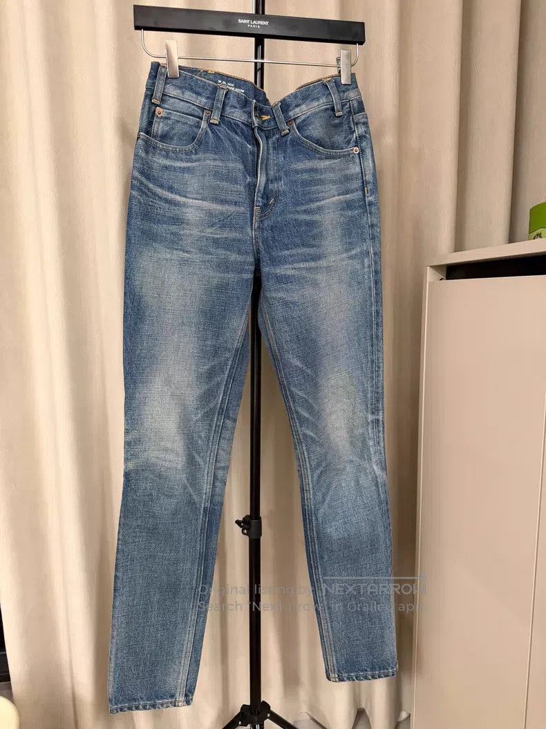 Celine Celine Washed Straight Leg Denim Pants i Size US 27 - 1 Thumbnail