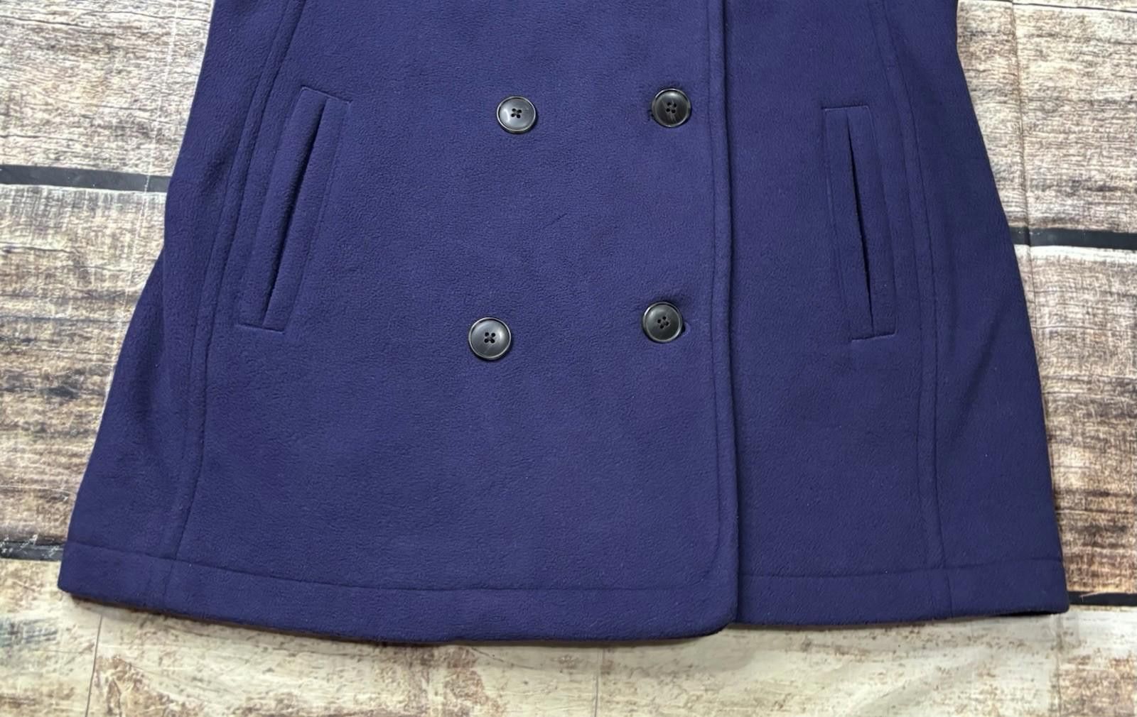L.L. Bean LL Bean Pea Coat Womens Small Petite Fleece Double Breasted Size S / US 4 / IT 40 - 6 Thumbnail
