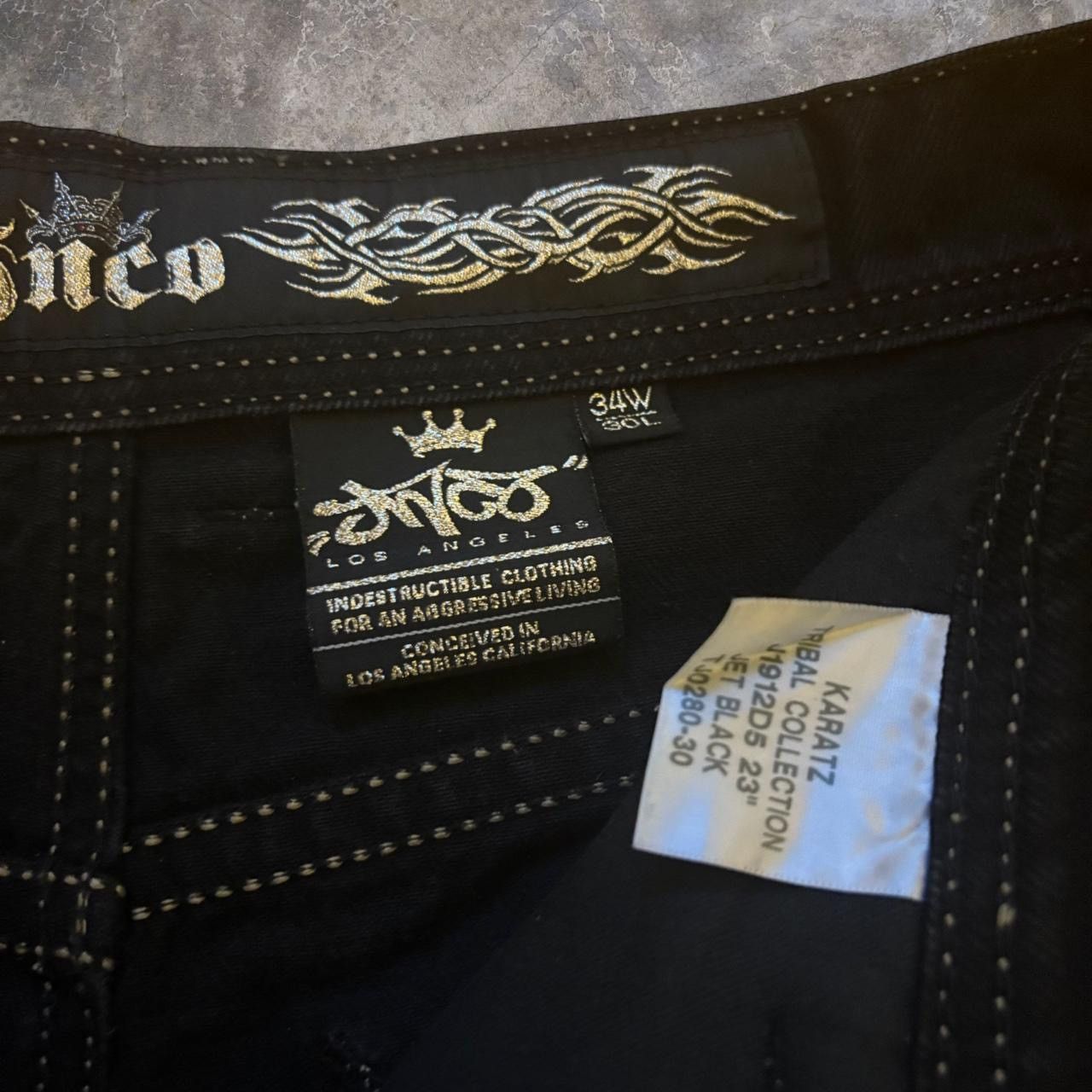 JNCO JNCO Karatz Jeans Jet Black 34x30 Size US 34 / EU 50 - 4 Thumbnail