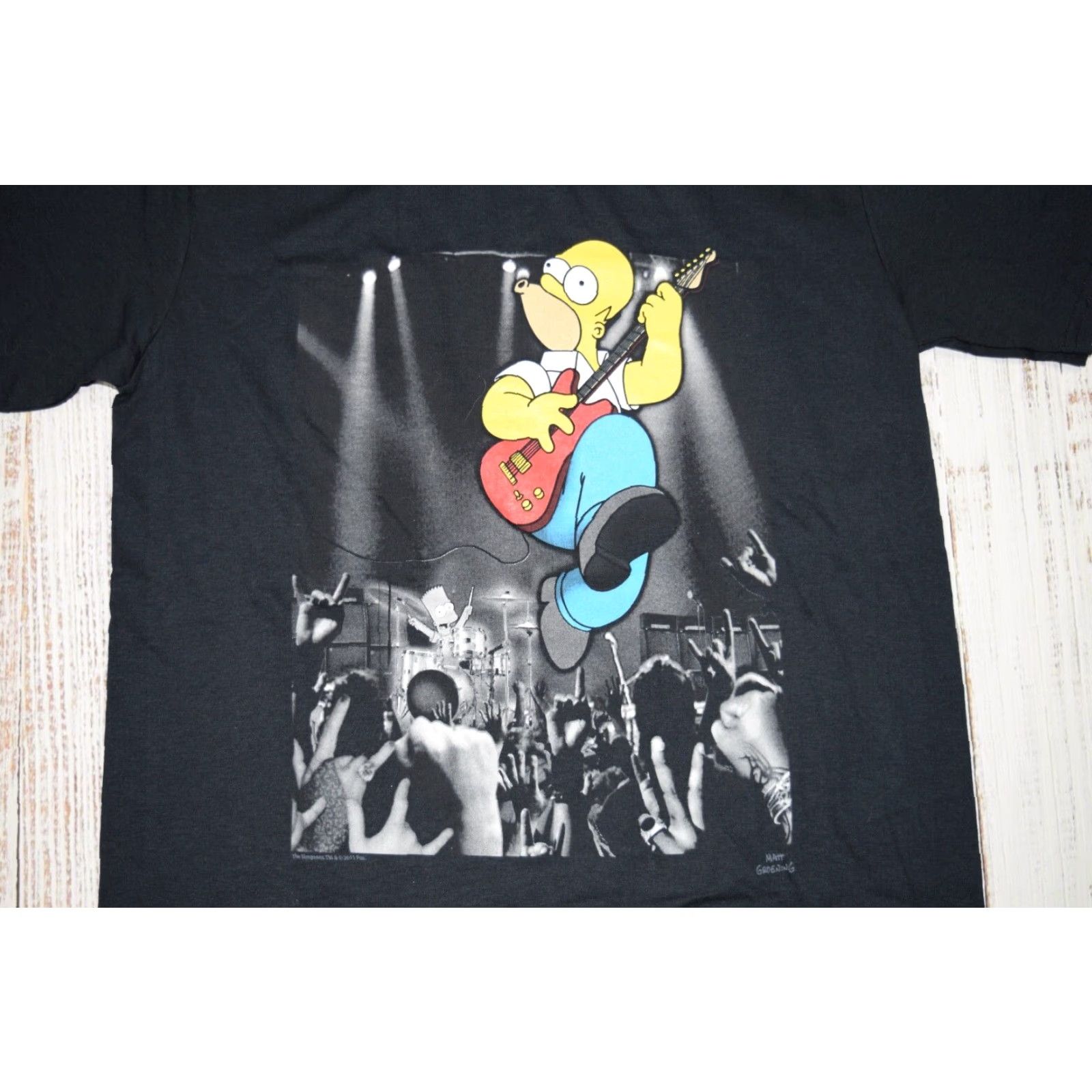Gildan VINTAGE GILDAN HOMER SIMPSON T-SHIRT MENS BLACK S CARTOON GRUNGE ROCK NORMCORE Size US S / EU 44-46 / 1 - 2 Thumbnail