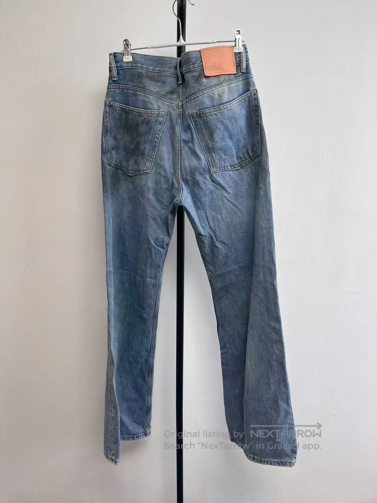 Acne Studios Acne Distressed Dirty Wash Wide-Leg Jeans. Size US 38 / EU 54 - 2 Thumbnail