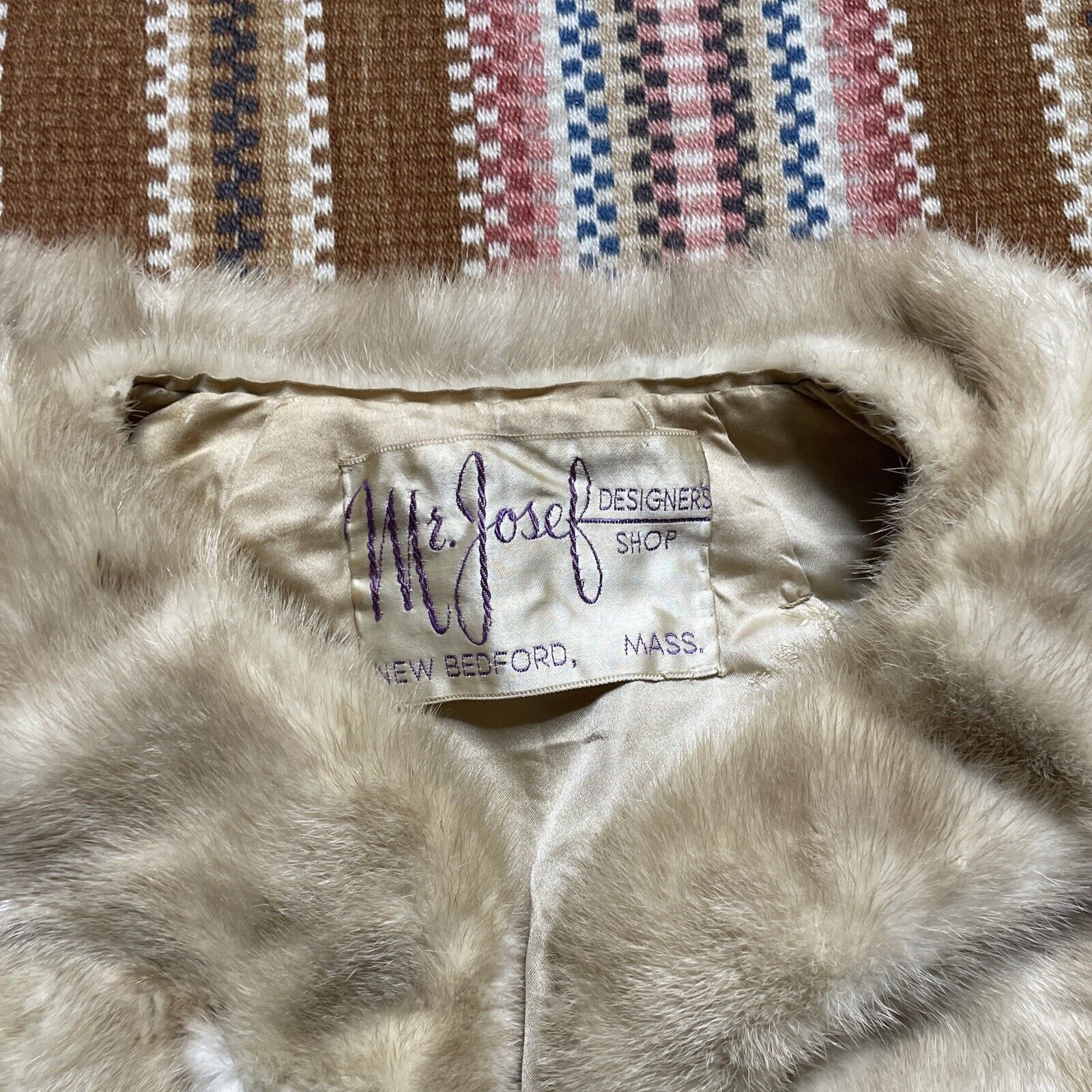 Designer × Vintage 60s Mr. Josef Real Fur Designer Lined Coat Size Large Size L / US 10 / IT 46 - 2 Thumbnail