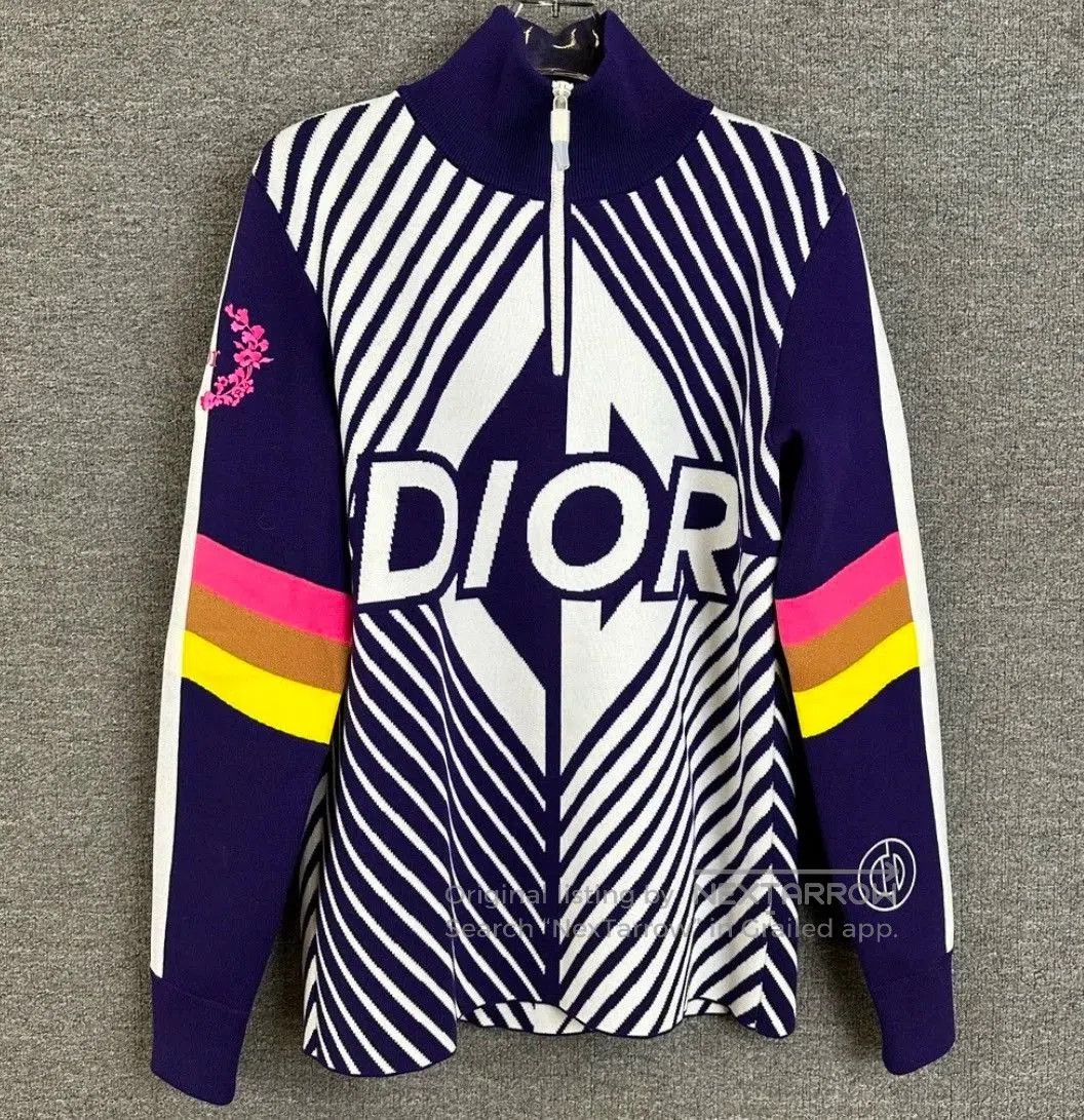 Dior dior zip high-neck knit long sleeve top. Size US S / EU 44-46 / 1 - 1 Thumbnail