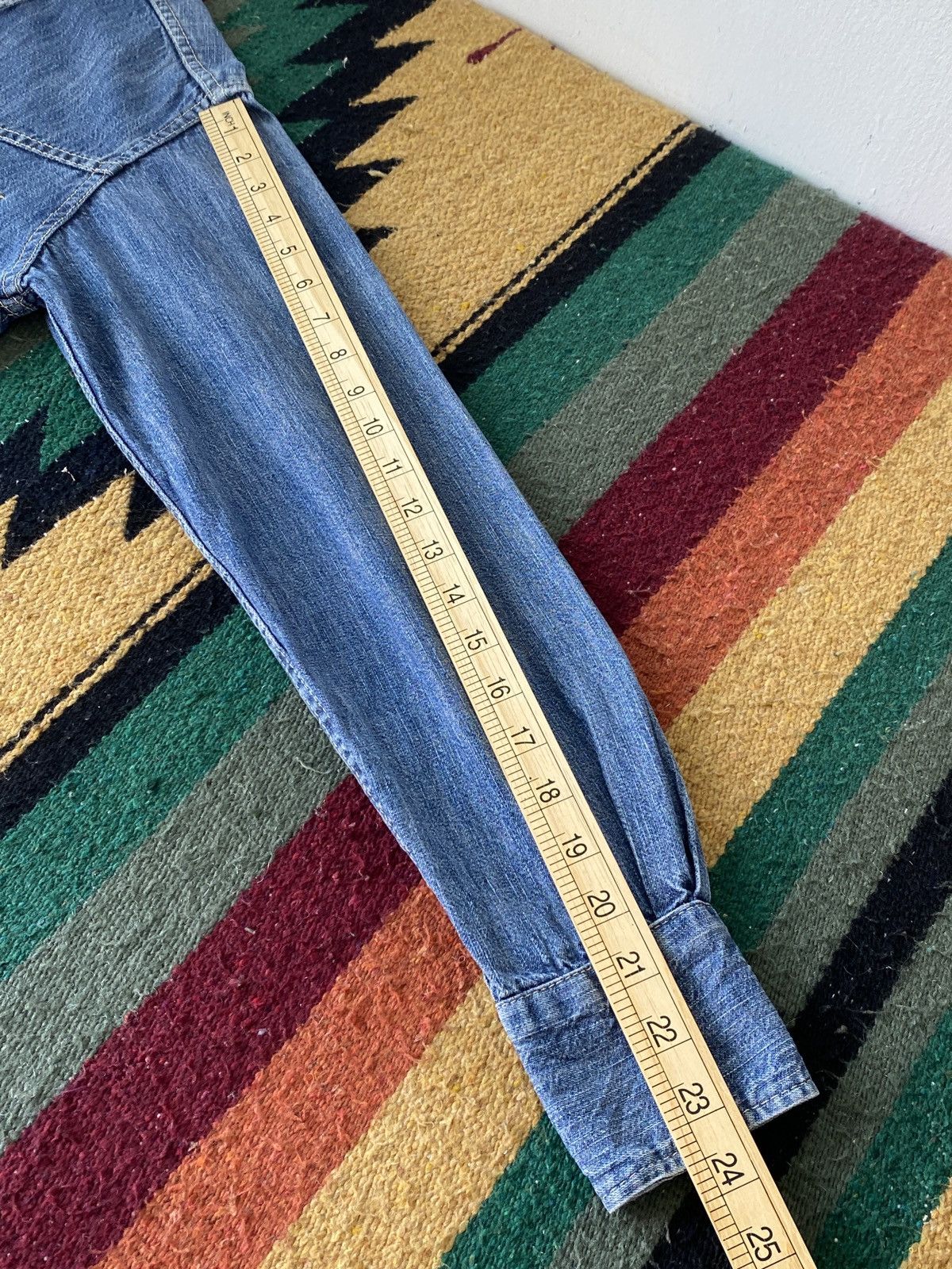 The Real McCoy's Joe McCoy Long Horn Chambray Denim Shirt Size US M / EU 48-50 / 2 - 6 Thumbnail