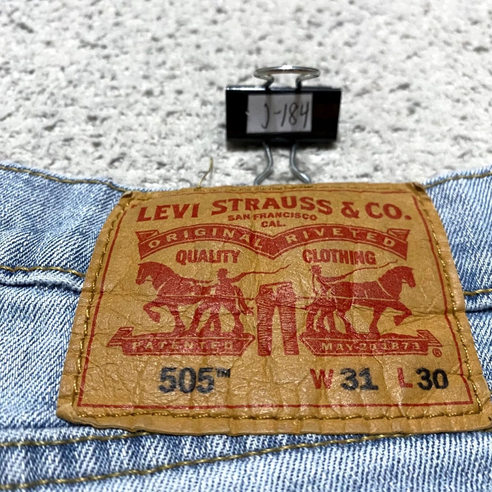 Levi's Levi's 505 Jeans Mens 31x30 Blue Denim Medium Wash Straight Regular Mid Rise Size US 31 - 3 Thumbnail