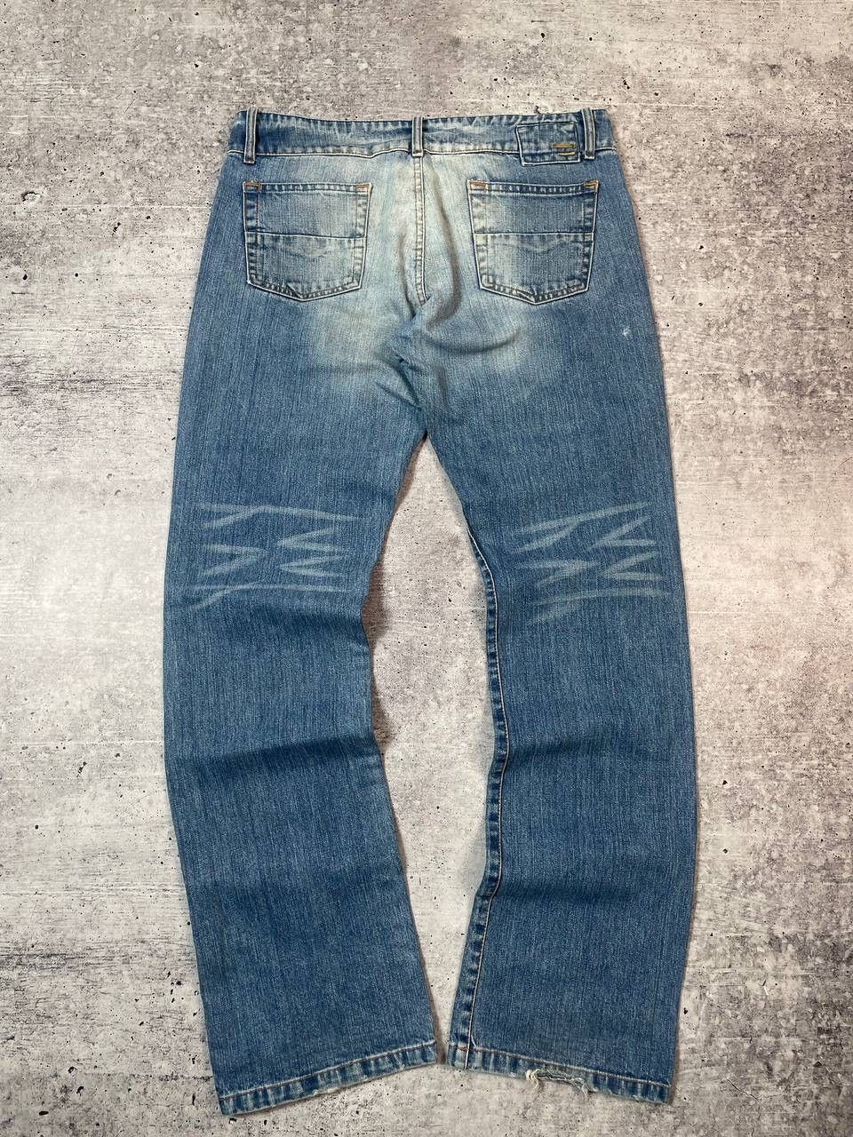 Diesel Vintage 00s Diesel Cheroe Bootcut Flared Denim Jeans Y2K Size 33" - 7 Thumbnail
