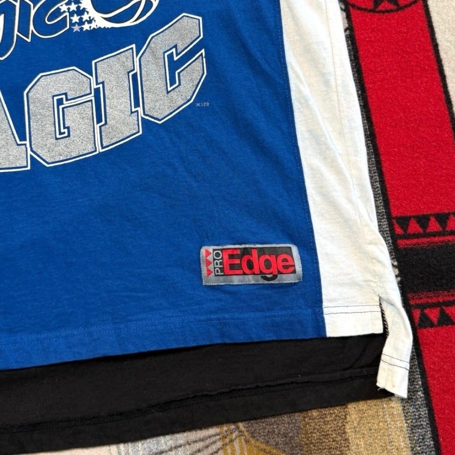 NBA VINTAGE 1990s Orlando Magic NBA Basketball T-Shirt XL Pro Edge Blue Silver Shirt Mens 90s Sports NBA Magic Basketball Vintage Size US XL / EU 56 / 4 - 5 Thumbnail
