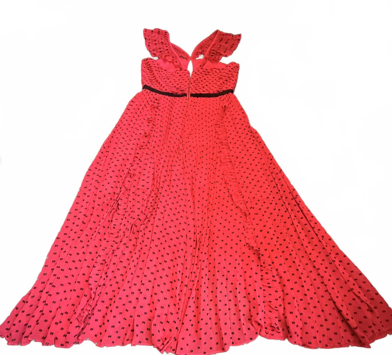 Other Self-Potrait Red Polka Dot Midi Dress Size M / US 6-8 / IT 42-44 - 6 Thumbnail