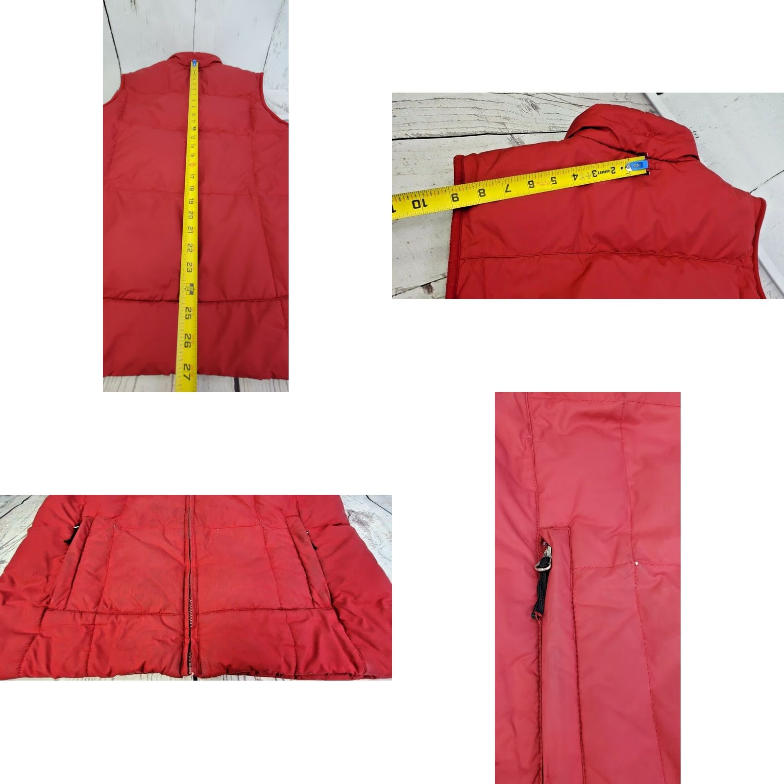Eddie Bauer Eddie Bauer Goose Down Vest Men M Burgundy Full Zip Puffer Outdoor Zip Pockets Size M / US 6-8 / IT 42-44 - 8 Thumbnail