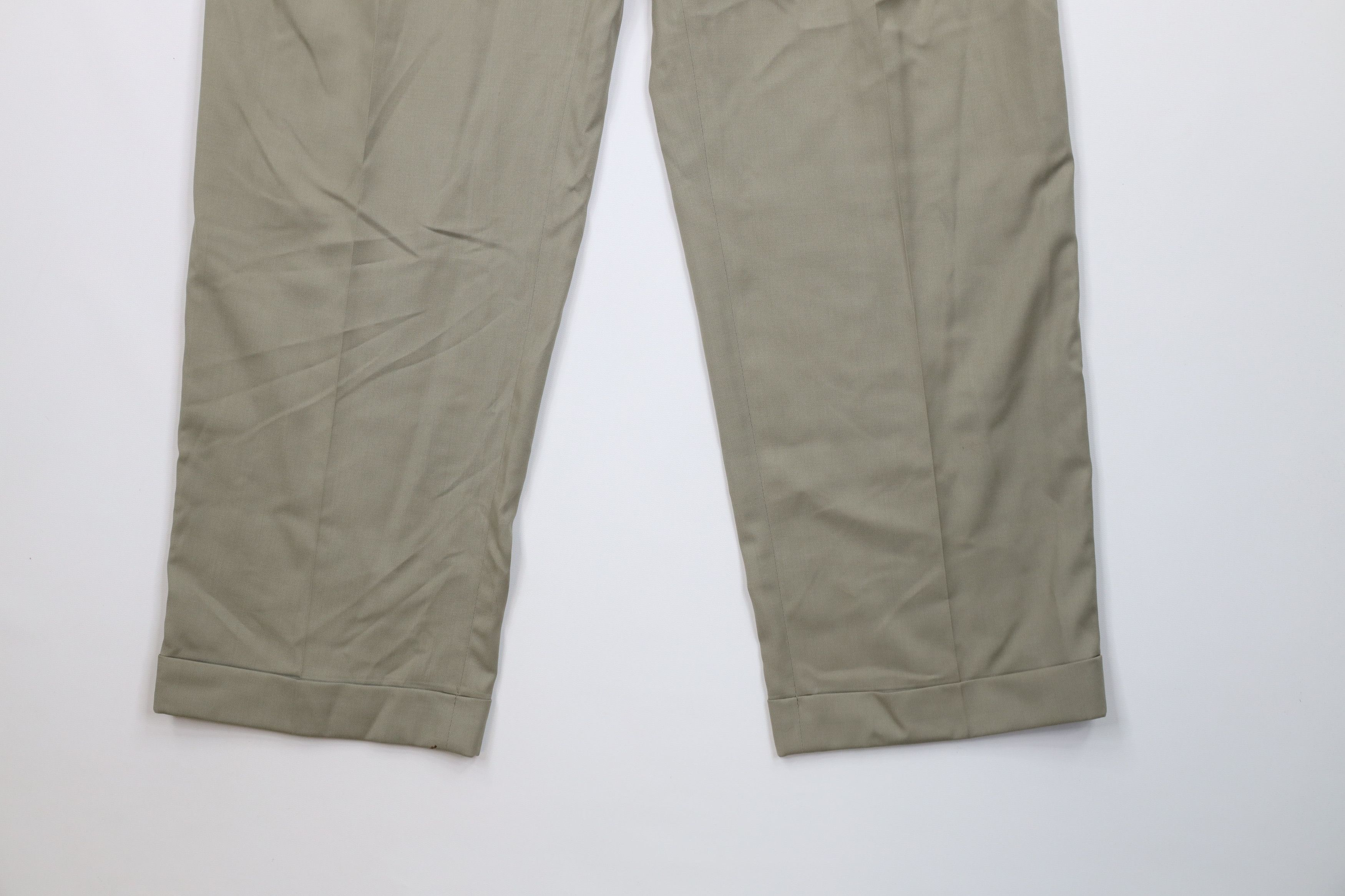 Vintage Vintage 90s Streetwear Cuffed Wide Leg Chino Pants Beige Size US 36 / EU 52 - 4 Thumbnail