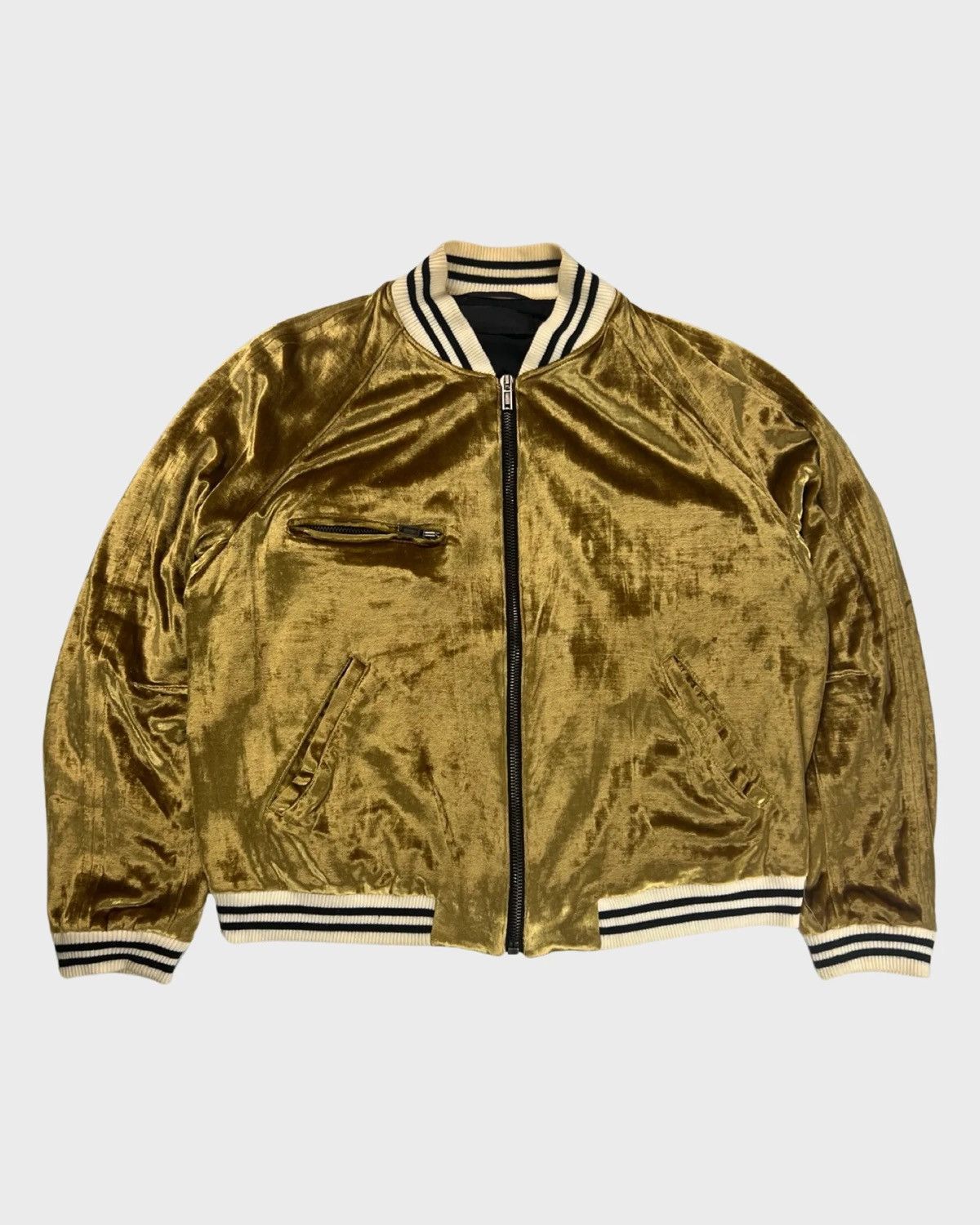 Haider Ackermann HAIDER ACKERMANN SS15 CHAMPAGNE GOLD VELVET BOMBER JACKET Size US M / EU 48-50 / 2 - 1 Thumbnail