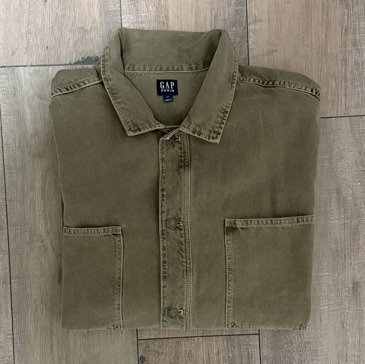 Gap Gap Denim Over Shirt Brown SZ XXL New Size US XXL / EU 58 / 5 - 5 Thumbnail