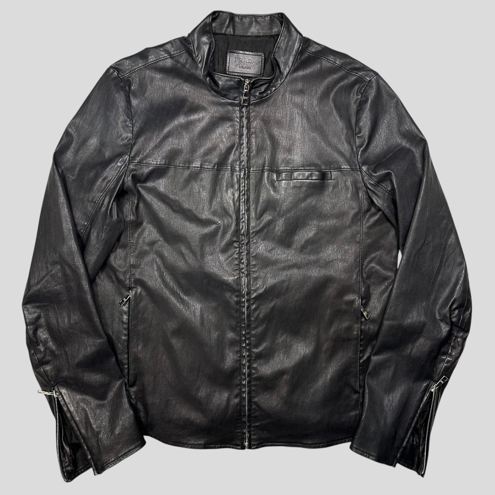 Prada Prada Milano 2013 Lambskin Leather Biker Pocket Jacket - L Size US L / EU 52-54 / 3 - 2 Thumbnail