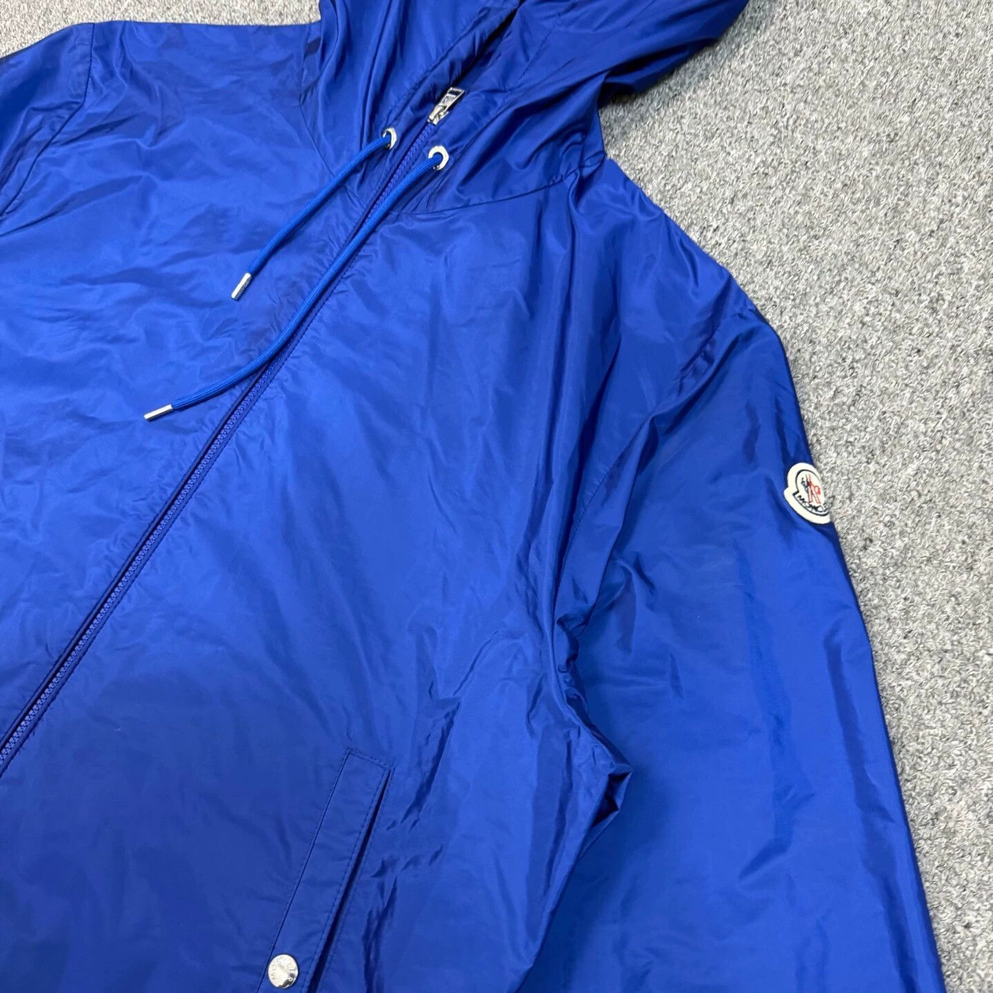 Moncler Moncler New Blue Hood Striped Nylon Jacket Size 6 Size US XXL / EU 58 / 5 - 3 Thumbnail