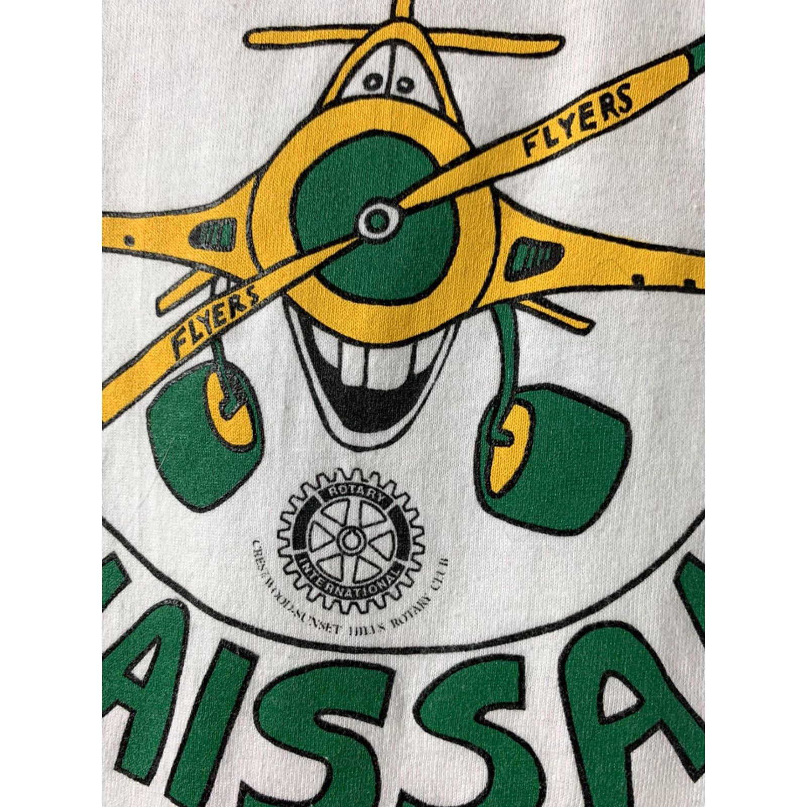 Fruit Of The Loom VINTAGE Lindbergh Flyers Renaissance Flight Pilot T-Shirt XL White Graphic Tee 1990s Mens Size US XL / EU 56 / 4 - 3 Thumbnail