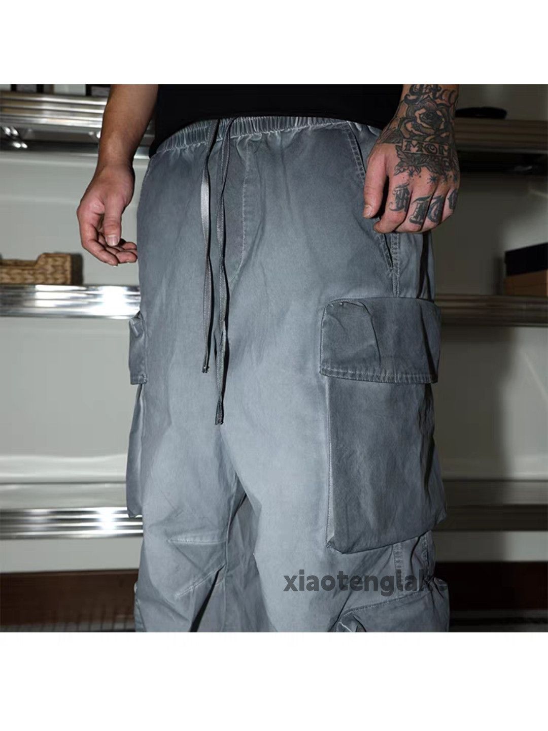 Vintage xtl utility skate hiphop loose baggy Stain cargo pants Size US 30 / EU 46 - 4 Thumbnail