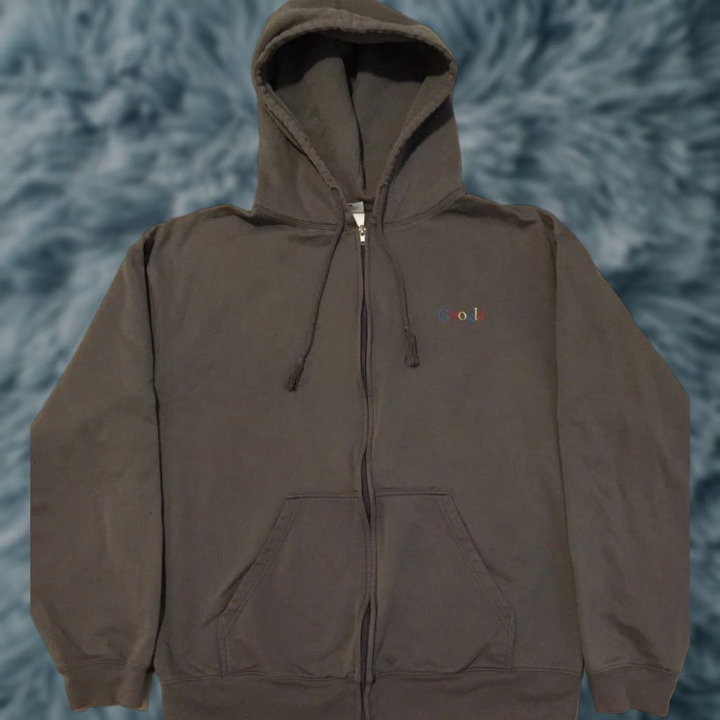 Apple Vtg Google Faded Zip Hoodie XL Internet Software Grunge Apple 90s Y2K Hoodie Mens XL Gray JP003 Size US XL / EU 56 / 4 - 1 Thumbnail