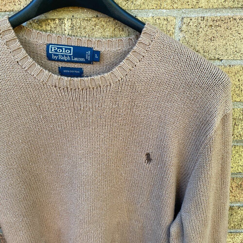 Polo Ralph Lauren Vintage 90s Polo Ralph Lauren Knit Cotton Sweater Large Size US L / EU 52-54 / 3 - 1 Thumbnail
