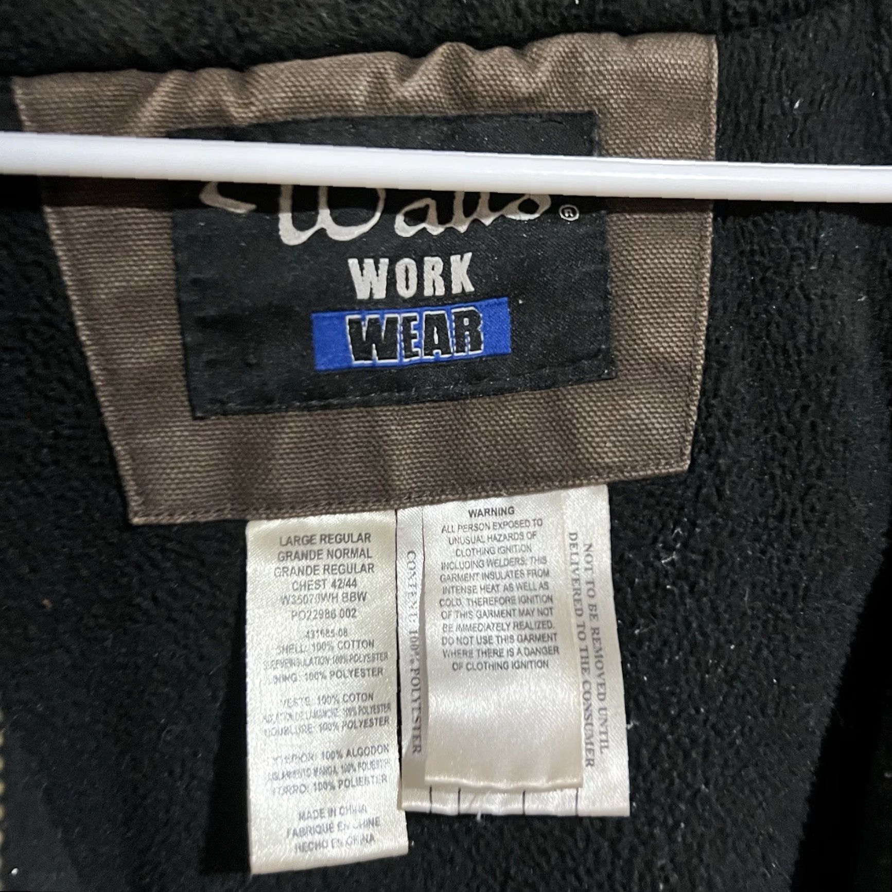Walls VINTAGE Walls Jacket Workwear Mens Large Brown Zipper Overcoat Slim Size US L / EU 52-54 / 3 - 2 Thumbnail