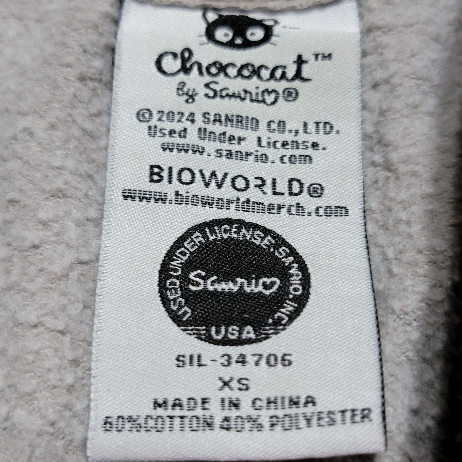 Other Chococat LS Grey Sweatshirt by Sanrio - Size XS Size XS / US 0-2 / IT 36-38 - 3 Thumbnail