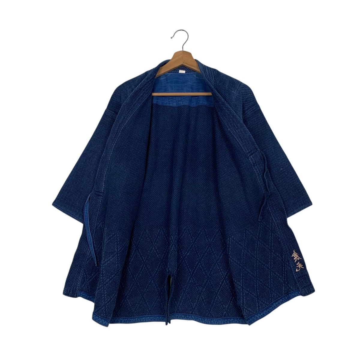 Japanese Brand Vintage 90s Indigo Sashiko Thick Weave Kimono #2691-C120 Size US M / EU 48-50 / 2 - 11 Thumbnail