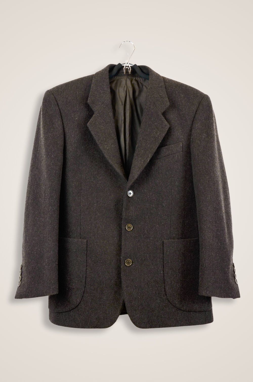 Vintage Yves Saint Laurent pour Homme Wool Brown Blazer M Size 48R - 1 Thumbnail