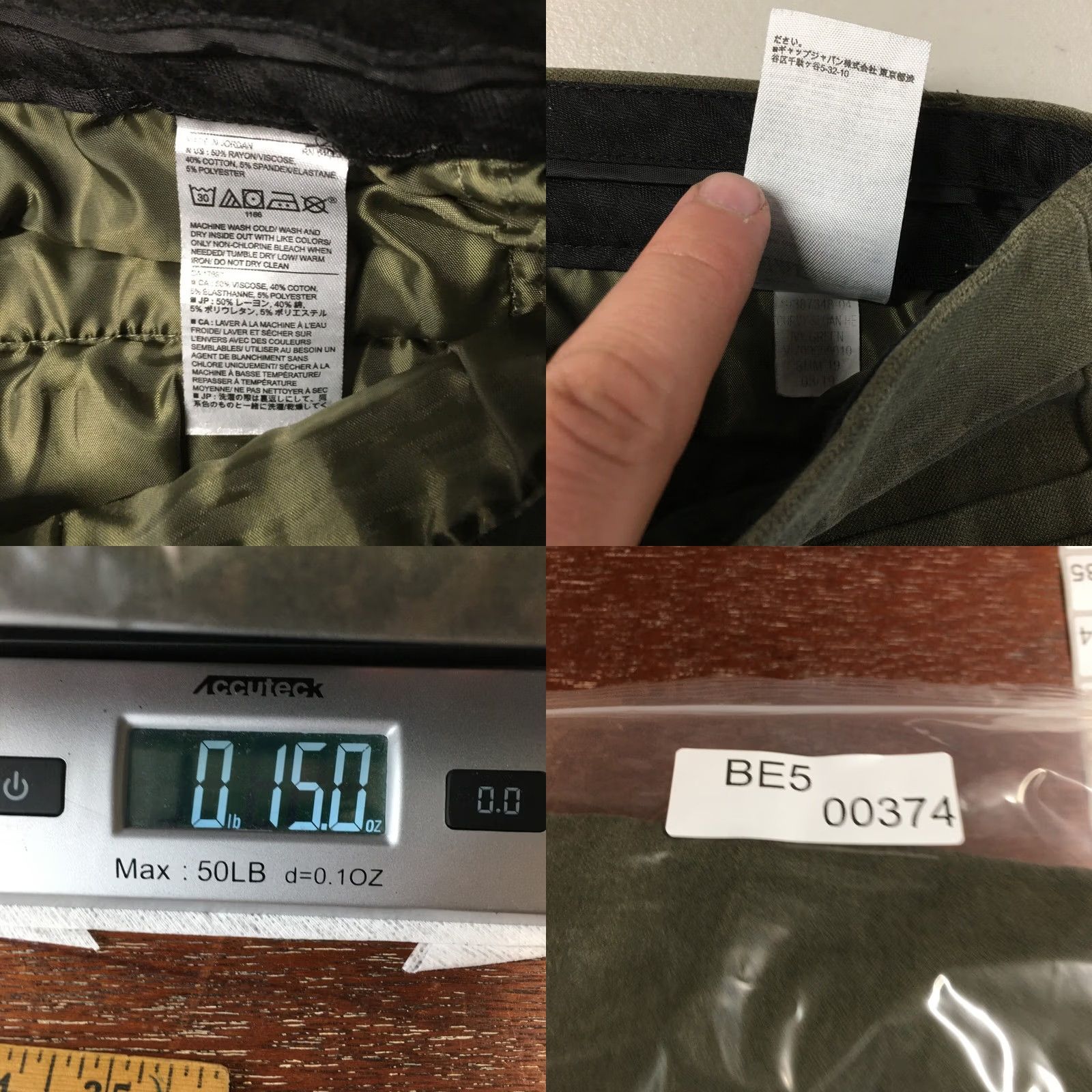Banana Republic Banana Republic Sloan Chino Pants Womens 4 Green Low Rise Zip Fly Skinny Straight Leg Modern Classic Womens Size 27" / US 4 / IT 40 - 10 Thumbnail
