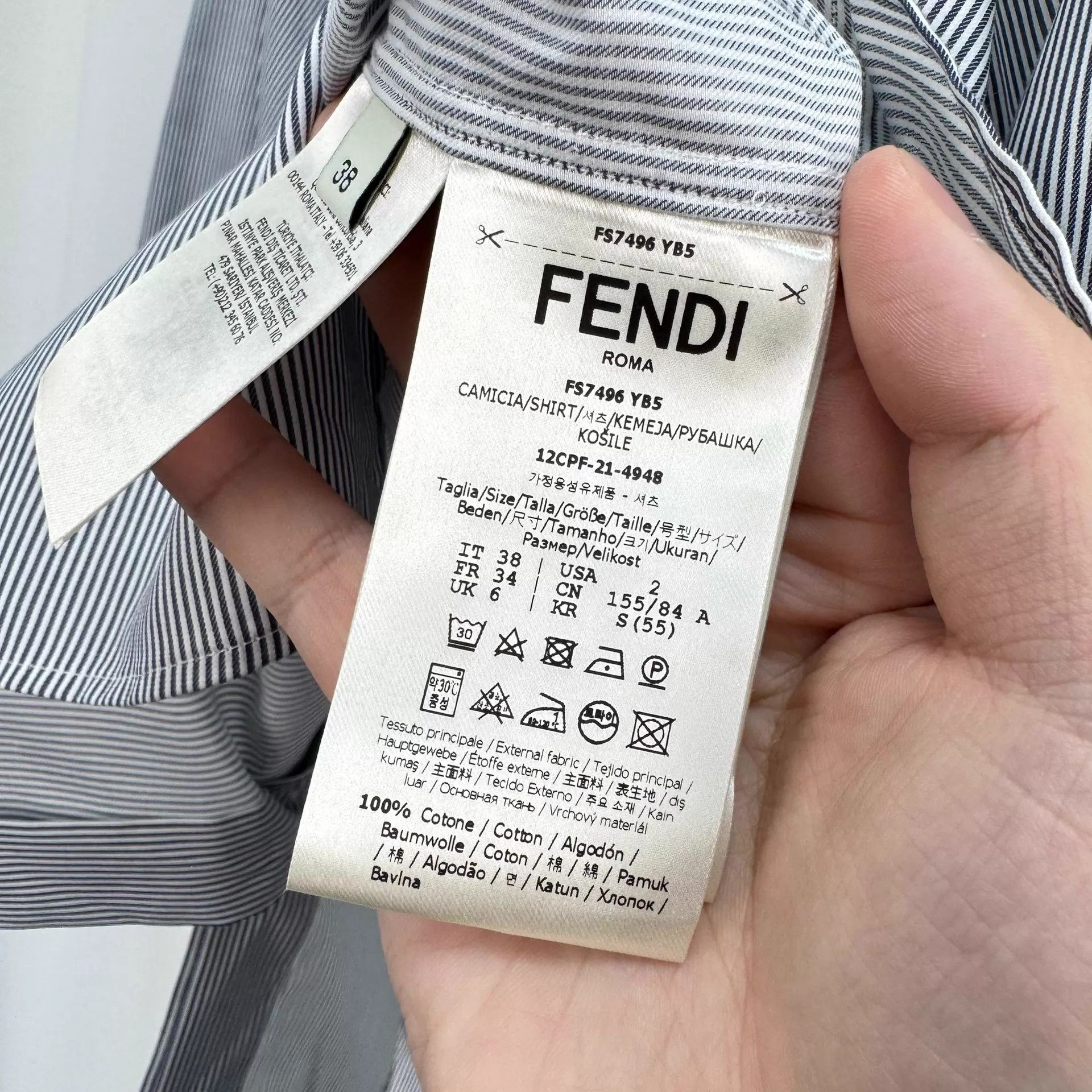 Fendi Fendi striped shirt 38 S new Size XS / US 0-2 / IT 36-38 - 6 Thumbnail