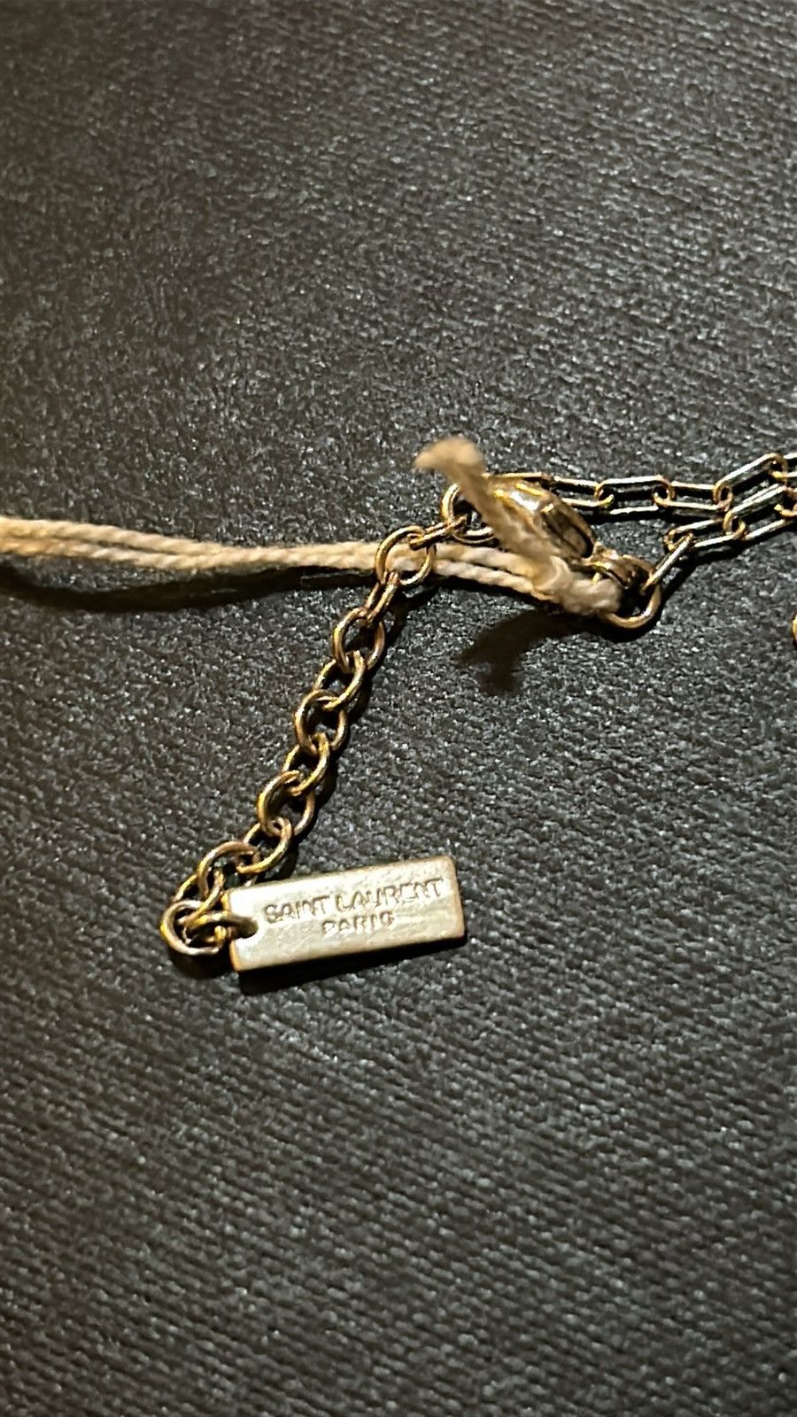 Saint Laurent Paris Saint Laurent Short Rectangular Chain Necklace in Metal Size ONE SIZE - 5 Thumbnail