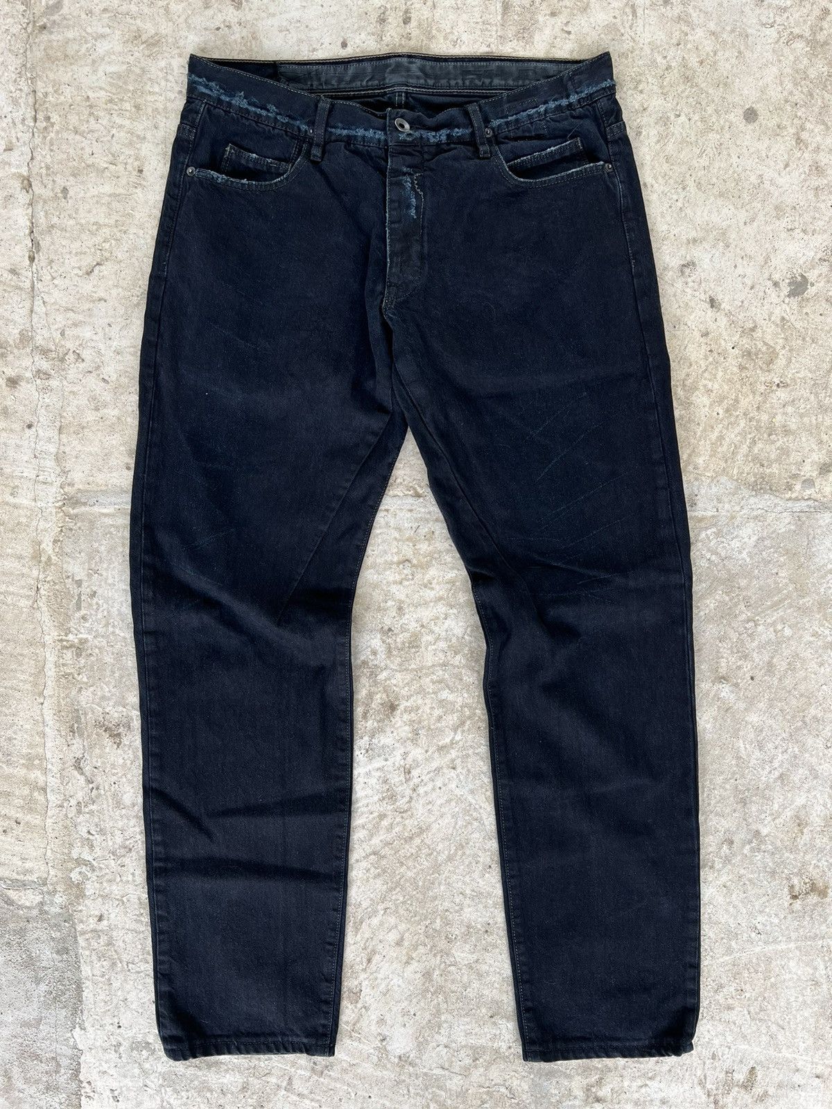 Pre-owned Olmar Mirta X Rick Owens Vintage Olmar And Mirta Waxed Denim Jeans 36