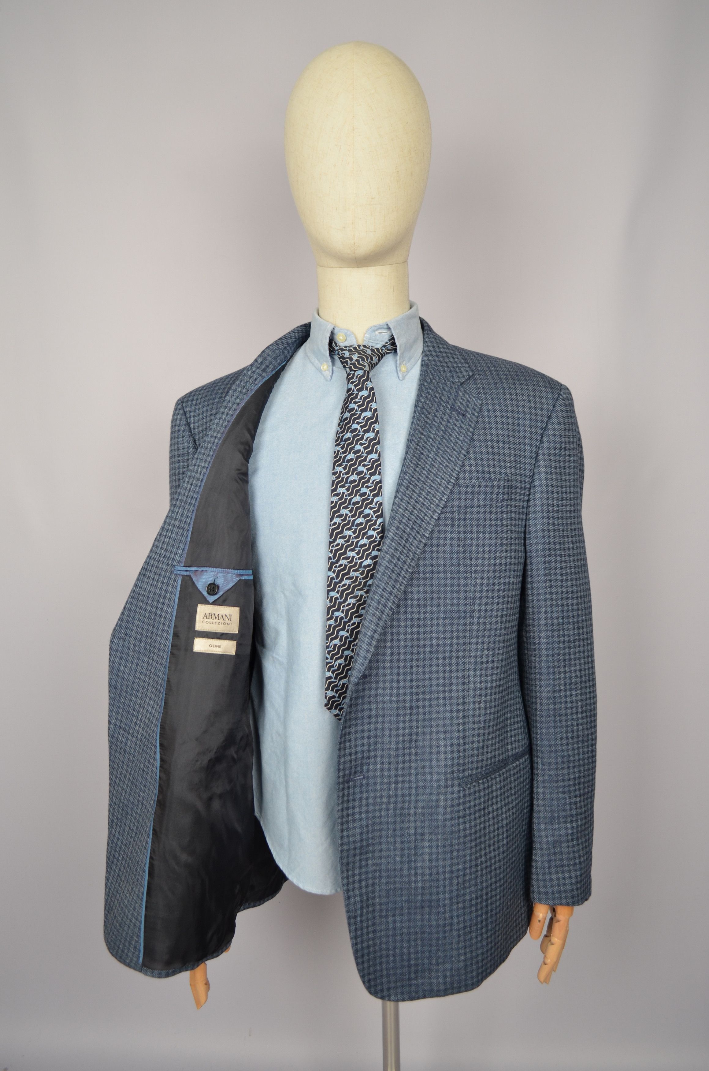 Designer × Emporio Armani Armani Collezioni G Line Linen Wool Jacket Blazer US48 Slim Size 48S - 11 Thumbnail