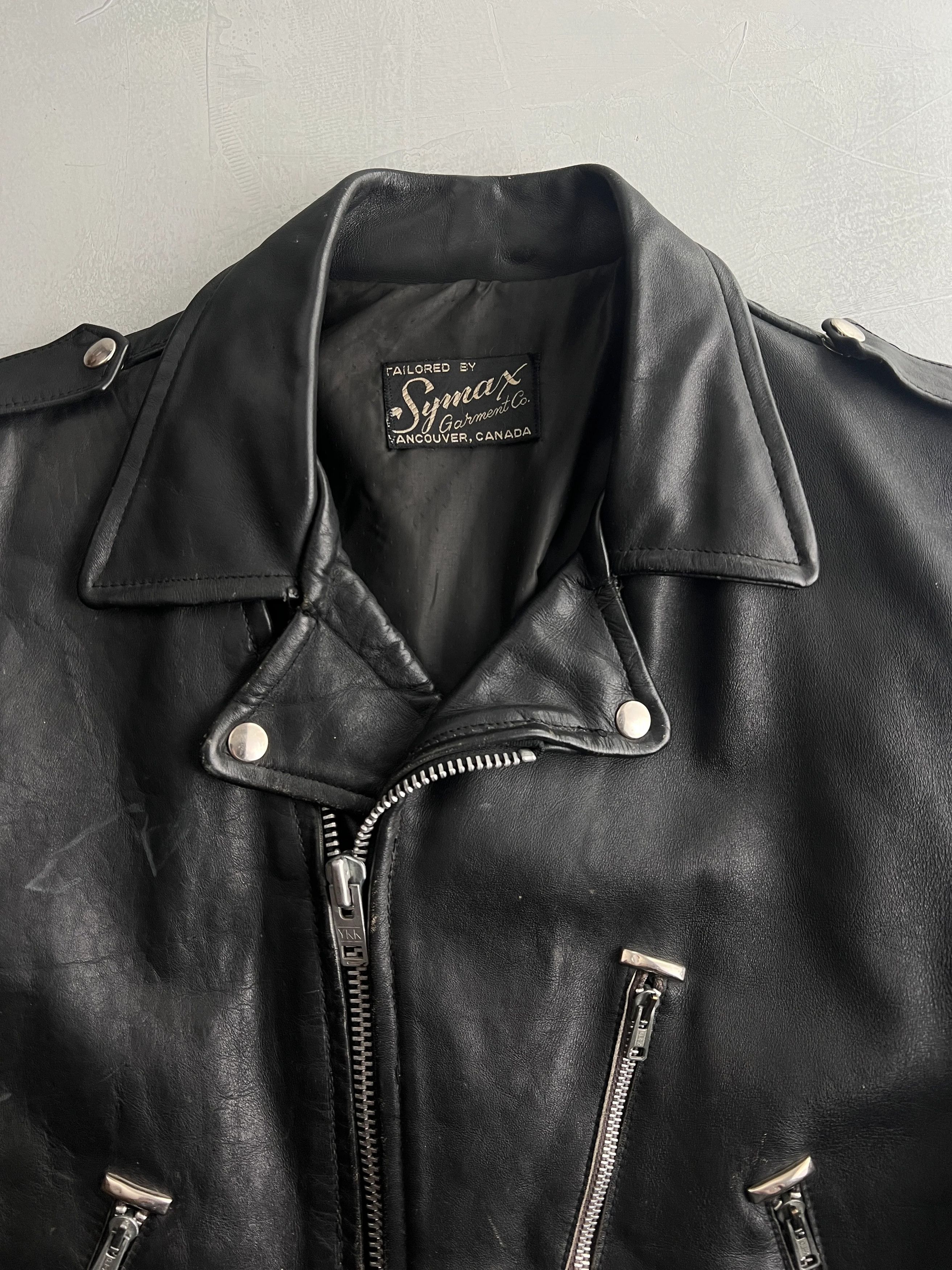 Vintage Vintage 60s Boxy Leather Jacket Size US M / EU 48-50 / 2 - 5 Thumbnail