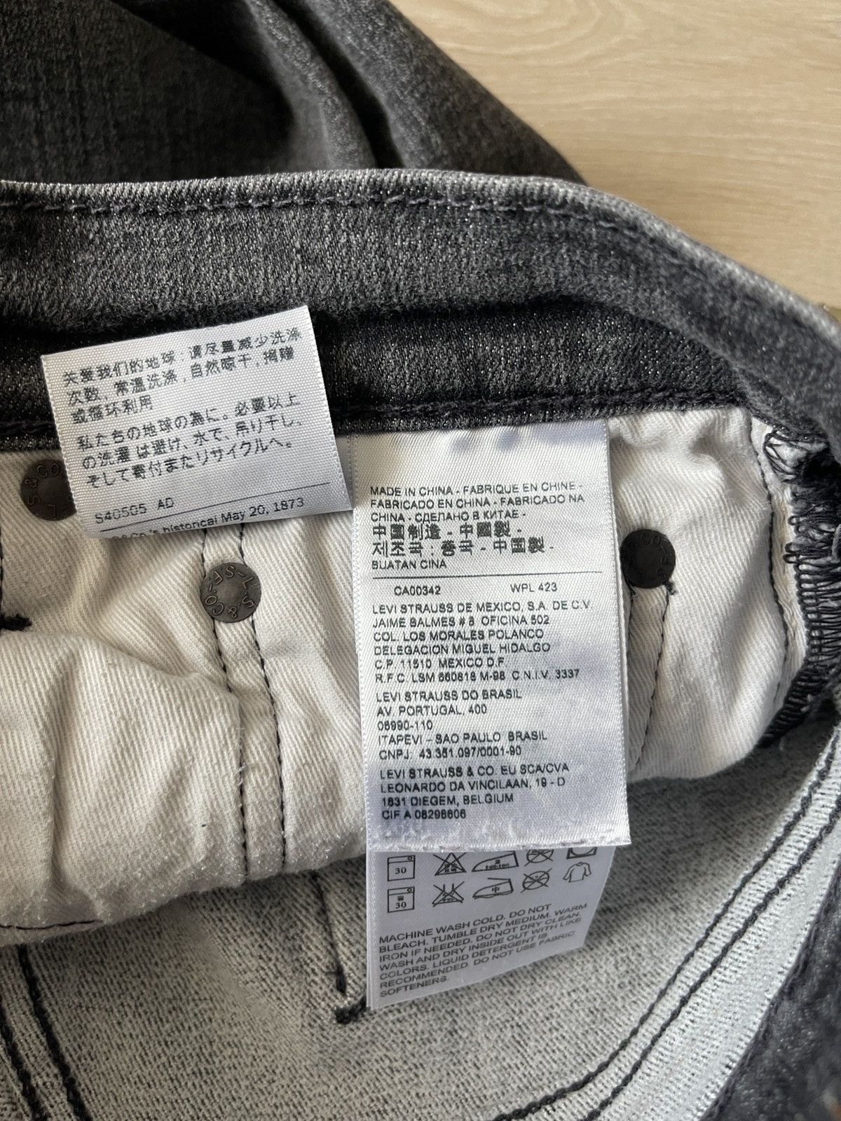 Levi's Levis denim mens jeans gray 29/34 Size US 29 - 12 Thumbnail