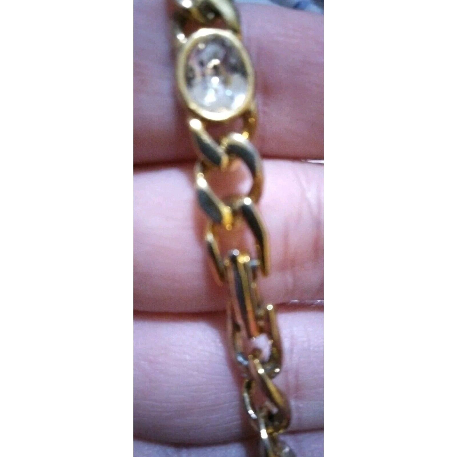 Other Black And Clear On Gold tone Bracelet Size ONE SIZE - 2 Thumbnail