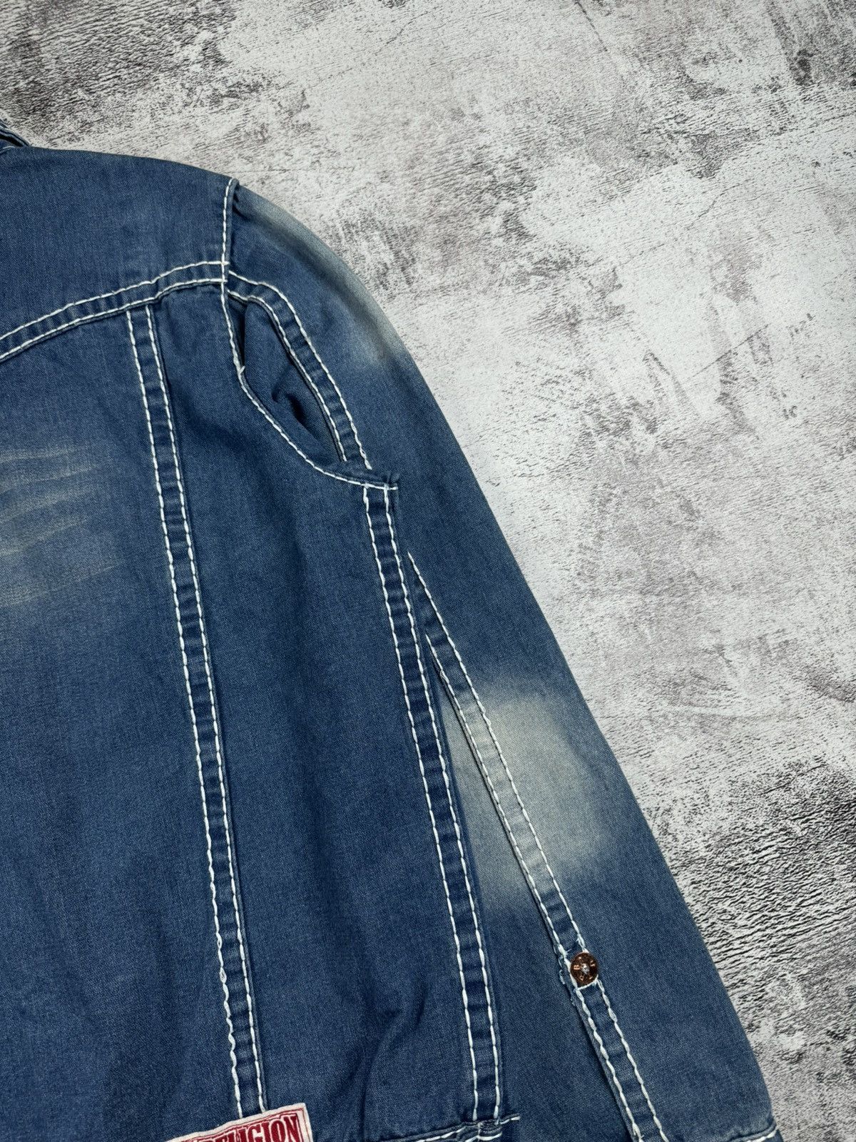 True Religion True Religion Joey Super T Y2K Denim Jeans Chief Keef Jacket Size US XL / EU 56 / 4 - 21 Thumbnail