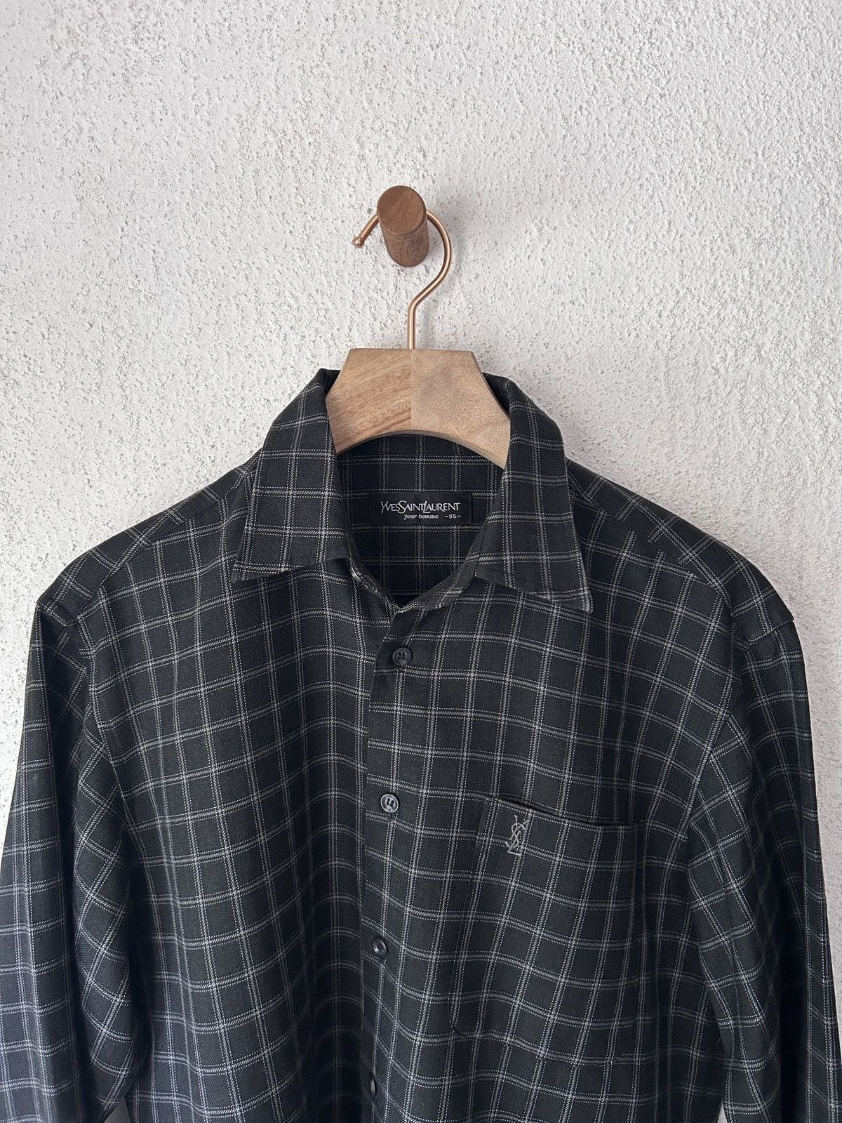 Yves Saint Laurent Vintage Yves Saint Laurent Shirt YSL Shirt Plaid Size US M / EU 48-50 / 2 - 1 Thumbnail