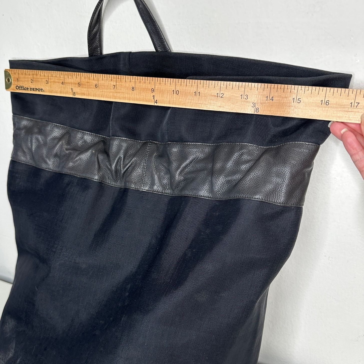 Other Large Black Canvas & Patent Leather Tote Bag Backpack Size ONE SIZE - 8 Thumbnail