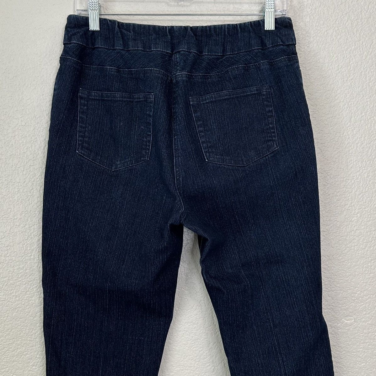 Other Soft Surroundings Blue Denim Stretch Capri Pull-On Pants Size 31" - 5 Thumbnail